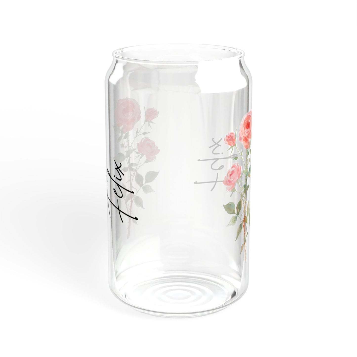Floral Sipper Glass, 16oz - Perfect for Tea Lovers, Eco-Friendly Drinkware, Summer Picnics, Wedding Gifts, Garden Parties