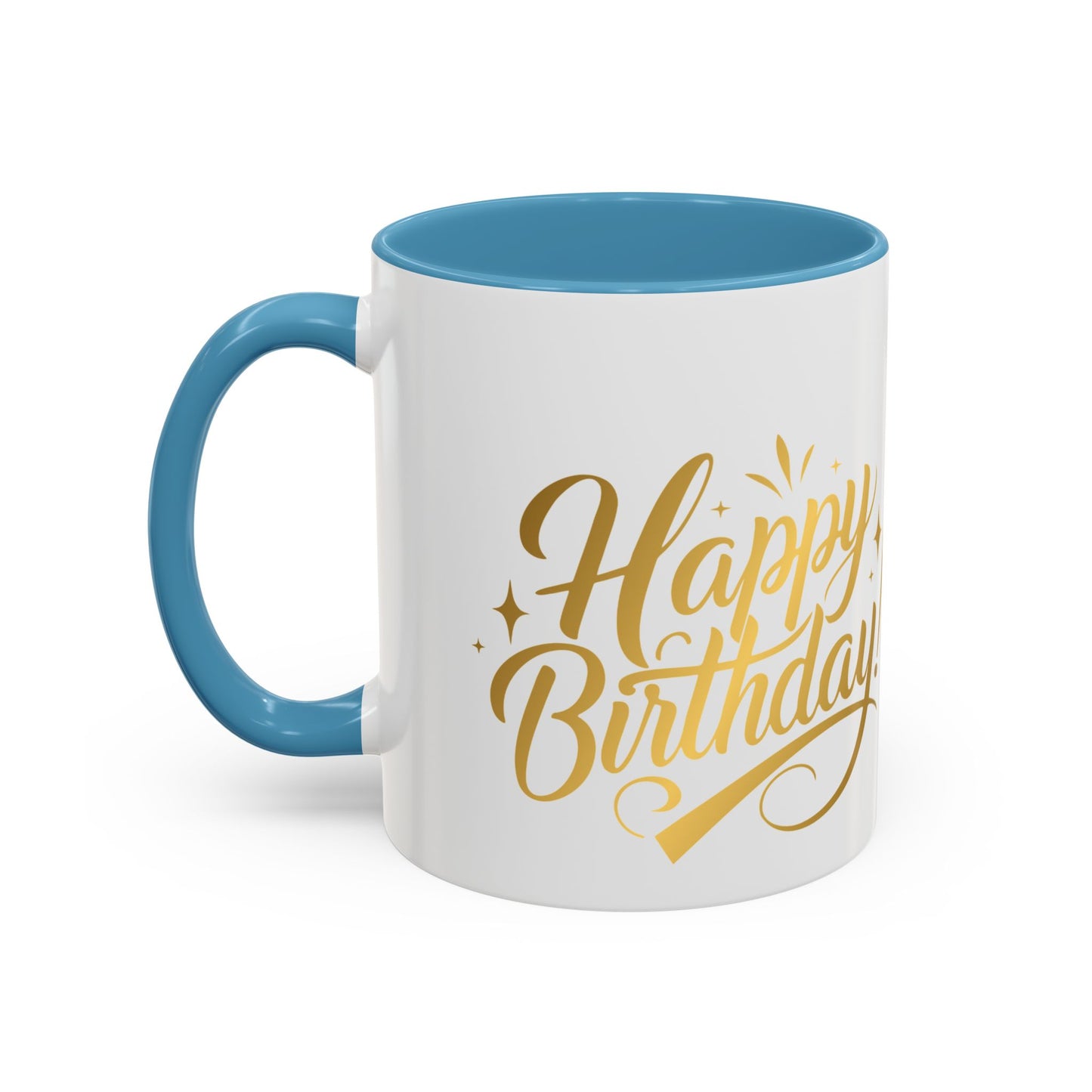 Happy Birthday Accent Coffee Mug - Cute Dinosaur with Balloons - Fun Celebration Drinkware