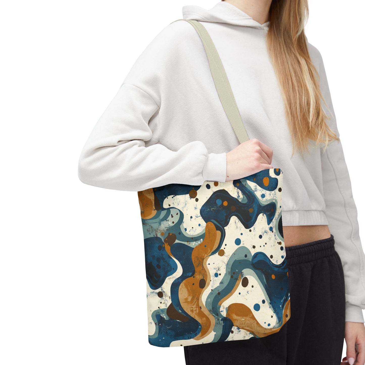 Stylish Abstract Tote Bag, Art-Inspired Carryall, Everyday Tote, Boho Chic Bag, Eco-Friendly Shopping Bag, Unique Gift Idea