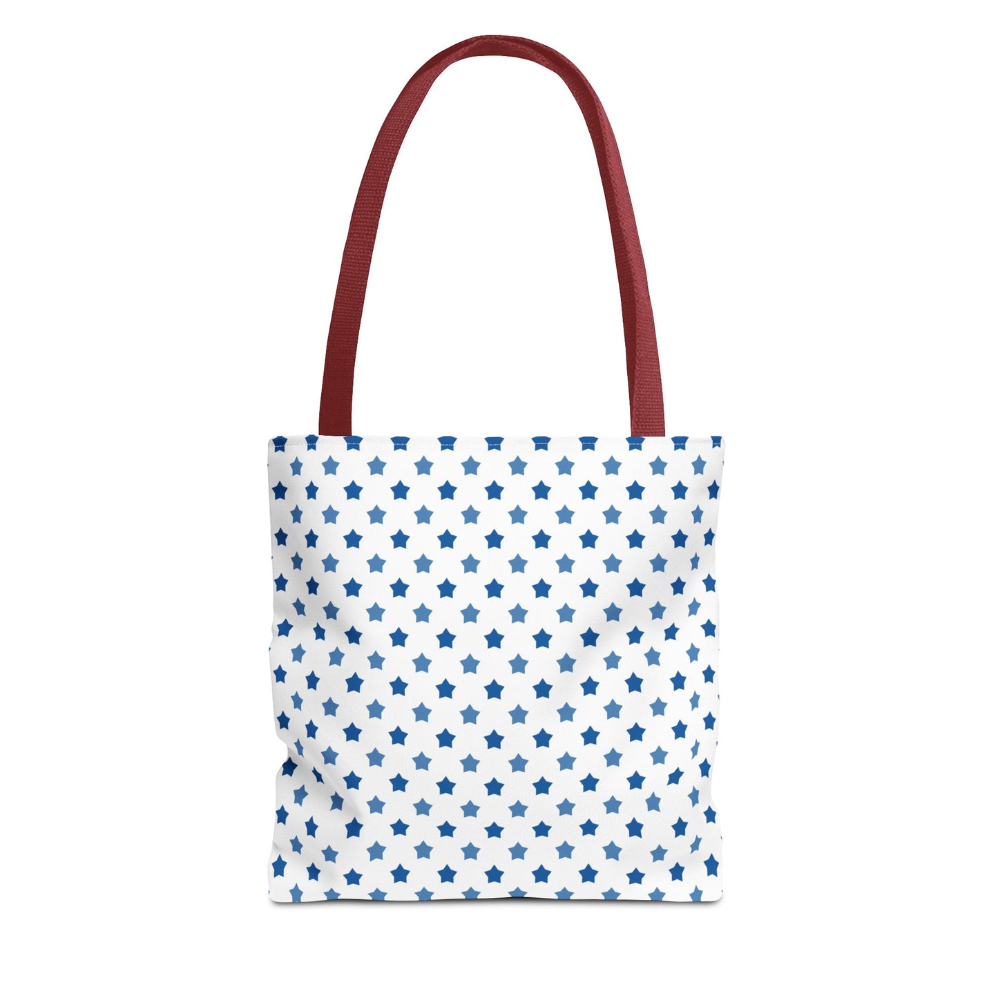 Blue Star Pattern Tote Bag, Stylish Reusable Tote, Shopping Bag, Beach Bag, Gift for Her, Eco-Friendly Accessories