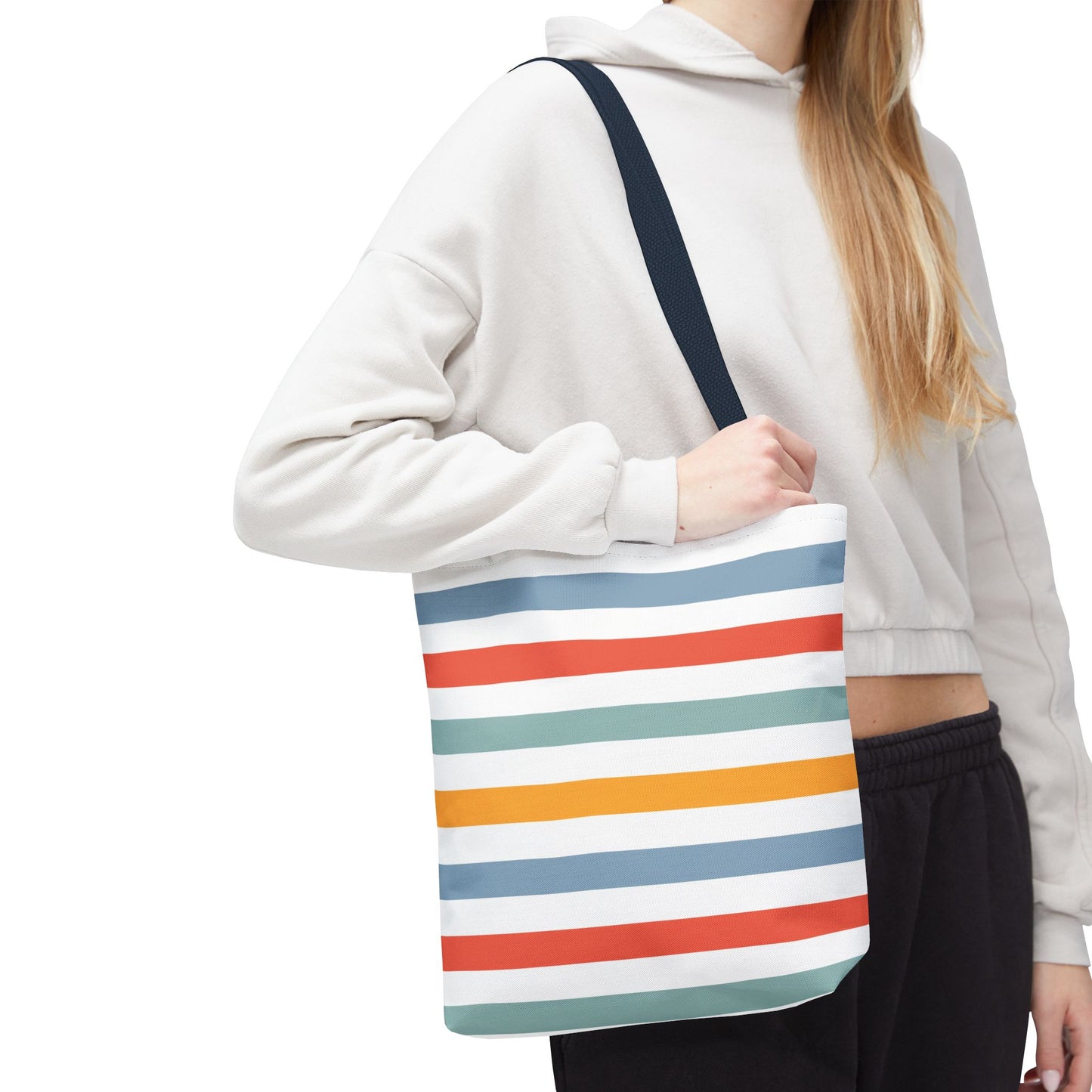 Colorful Striped Tote Bag, Beach Day Bag, Shopping Tote, Summer Accessory, Eco-Friendly Carryall