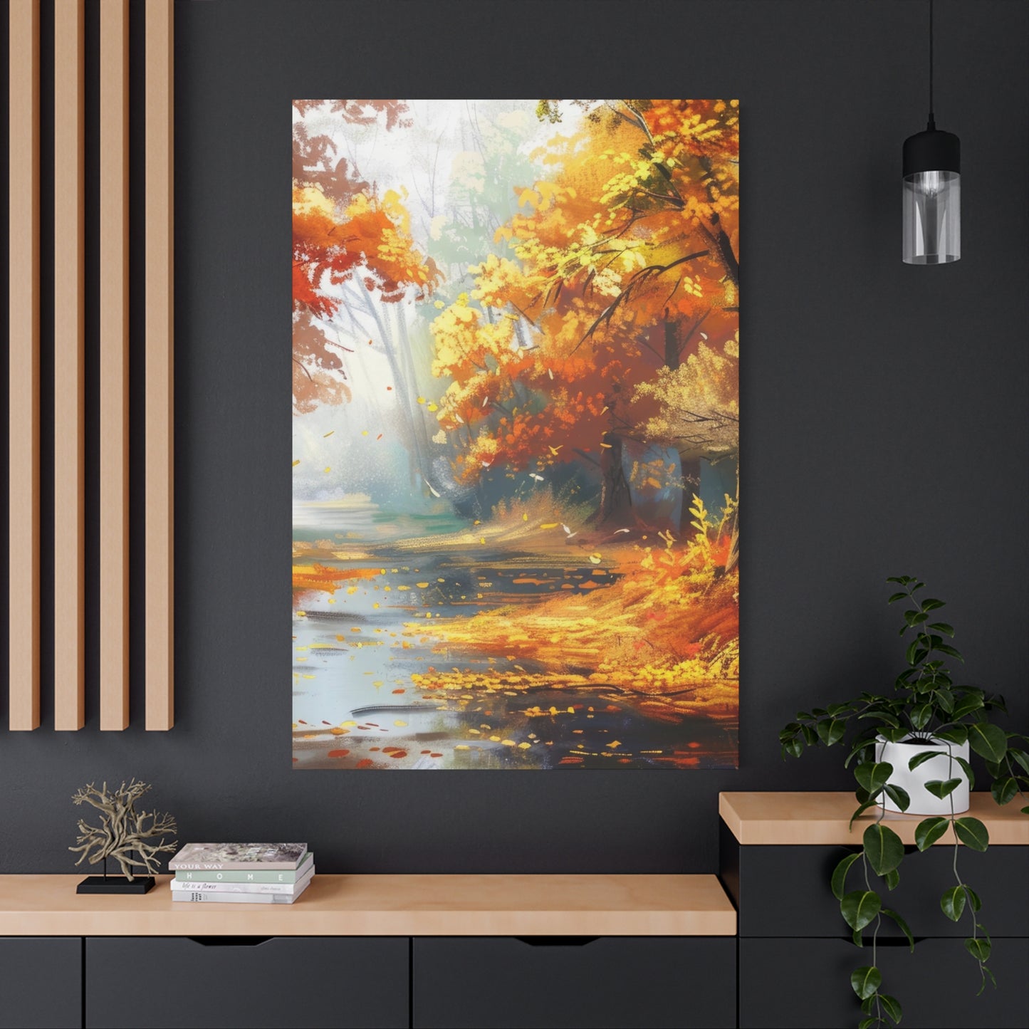 Autumn Serenity Canvas Print, Fall Decor, Home Wall Art, Nature Artwork, Gift for Nature Lovers, Cozy Decorating