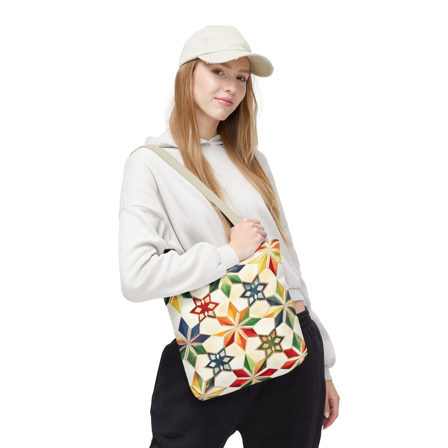 Colorful Geometric Tote Bag - Versatile Shopping Bag, Beach Tote, Gym Bag, Eco-Friendly Gift, Travel Companion