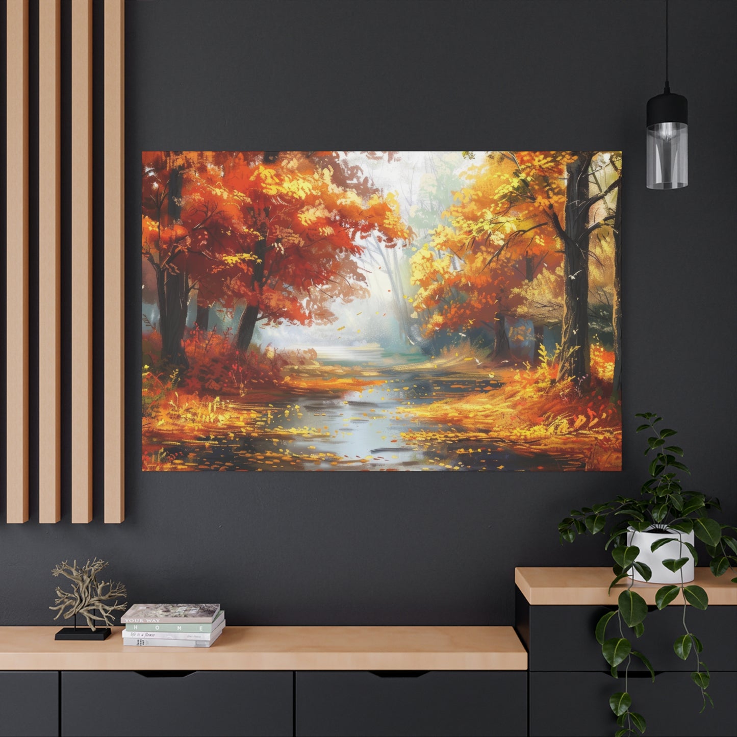 Autumn Serenity Canvas Art, Fall Decor, Nature Wall Art, Seasonal Home Decoration, Cozy Living Room Art
