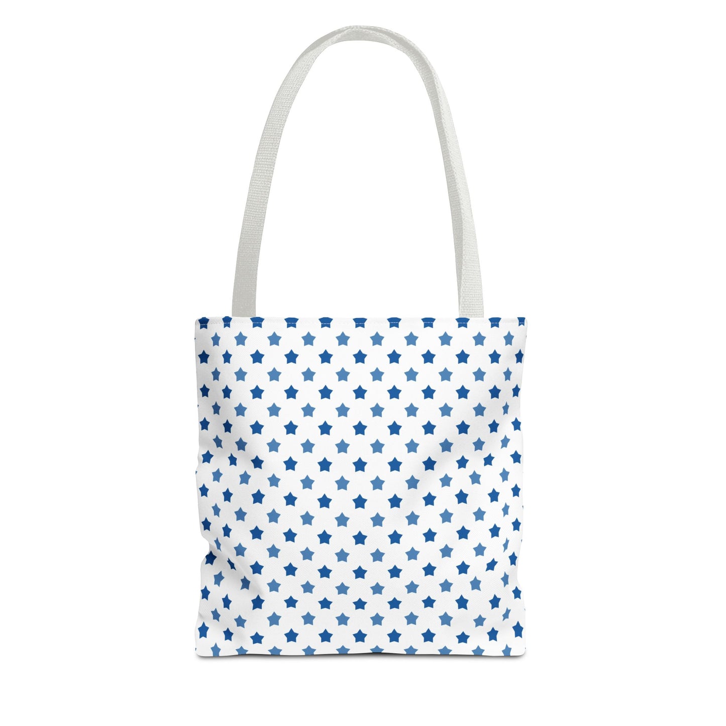 Blue Star Pattern Tote Bag, Stylish Reusable Tote, Shopping Bag, Beach Bag, Gift for Her, Eco-Friendly Accessories