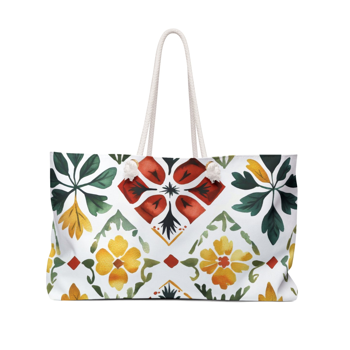 Botanical Print Weekender Bag, Stylish Travel Tote, Floral Overnight Bag, Weekend Getaway Essential, Gift for Travelers, Beach Bag
