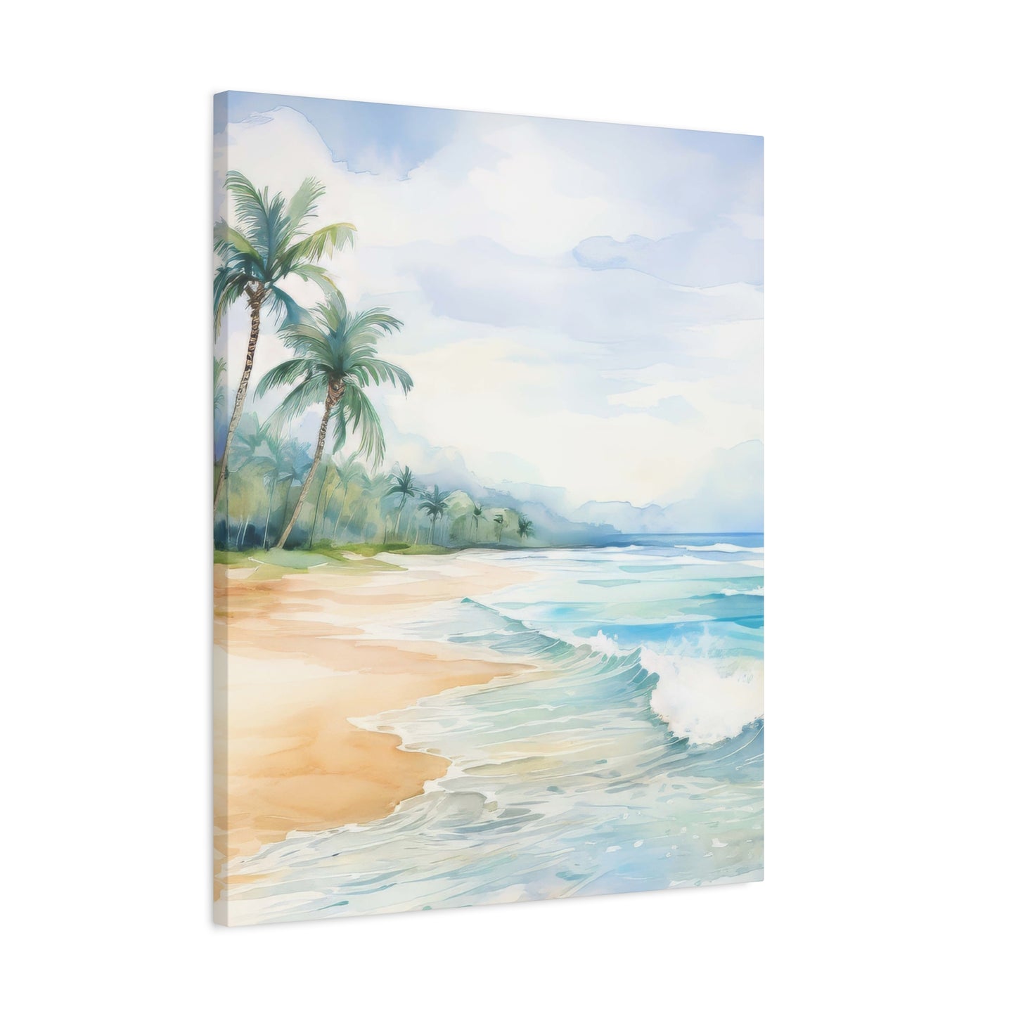 Beach Vibes Wall Art, Coastal Canvas Print, Tropical Decor, Ocean Scene Artwork, Home Decor, Gift for Beach Lovers, Summer Wall Art