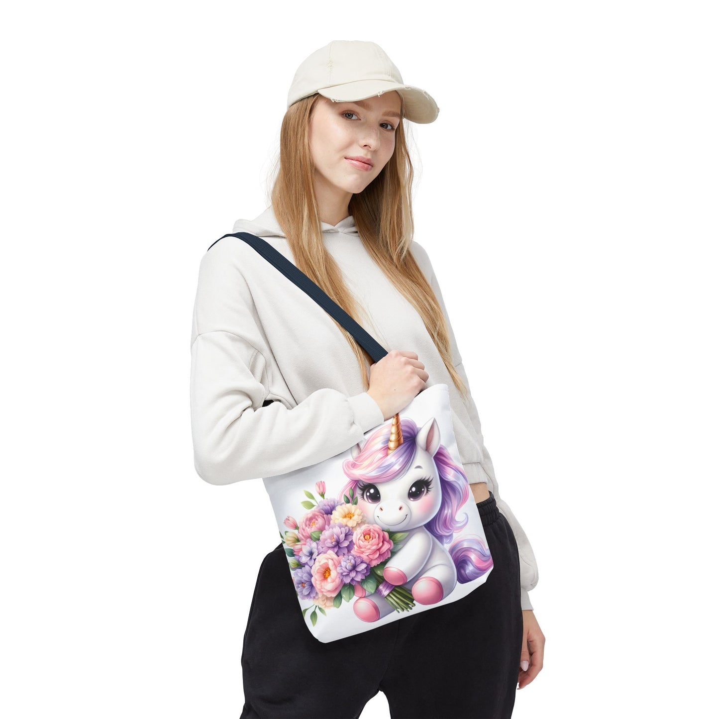 Cute Unicorn Tote Bag, Flower Girl Gift, Kids Birthday Party, Magical Purse for Women, Eco-Friendly Shopping Bag