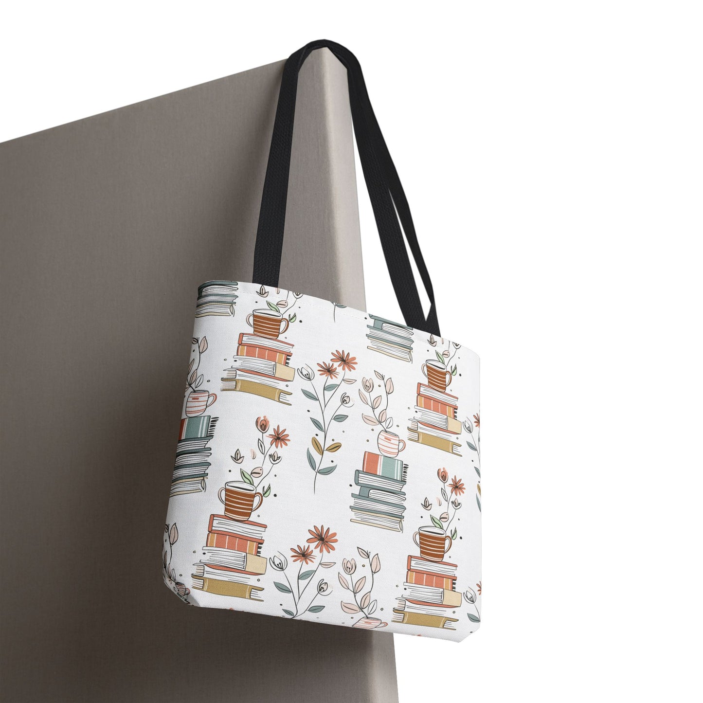 Book Lover's Floral Tote Bag, Perfect for Book Clubs, Library Visits, Eco-Friendly Gift, Reading Enthusiasts, Study Essentials