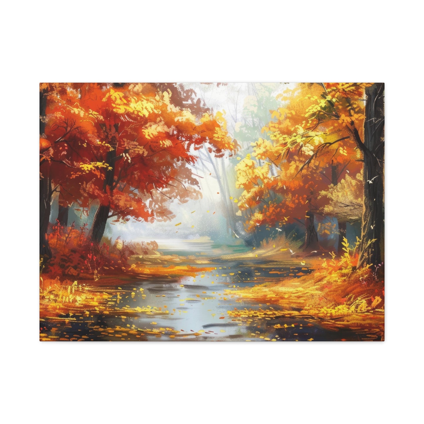 Autumn Serenity Canvas Print, Fall Decor, Home Wall Art, Nature Artwork, Gift for Nature Lovers, Cozy Decorating