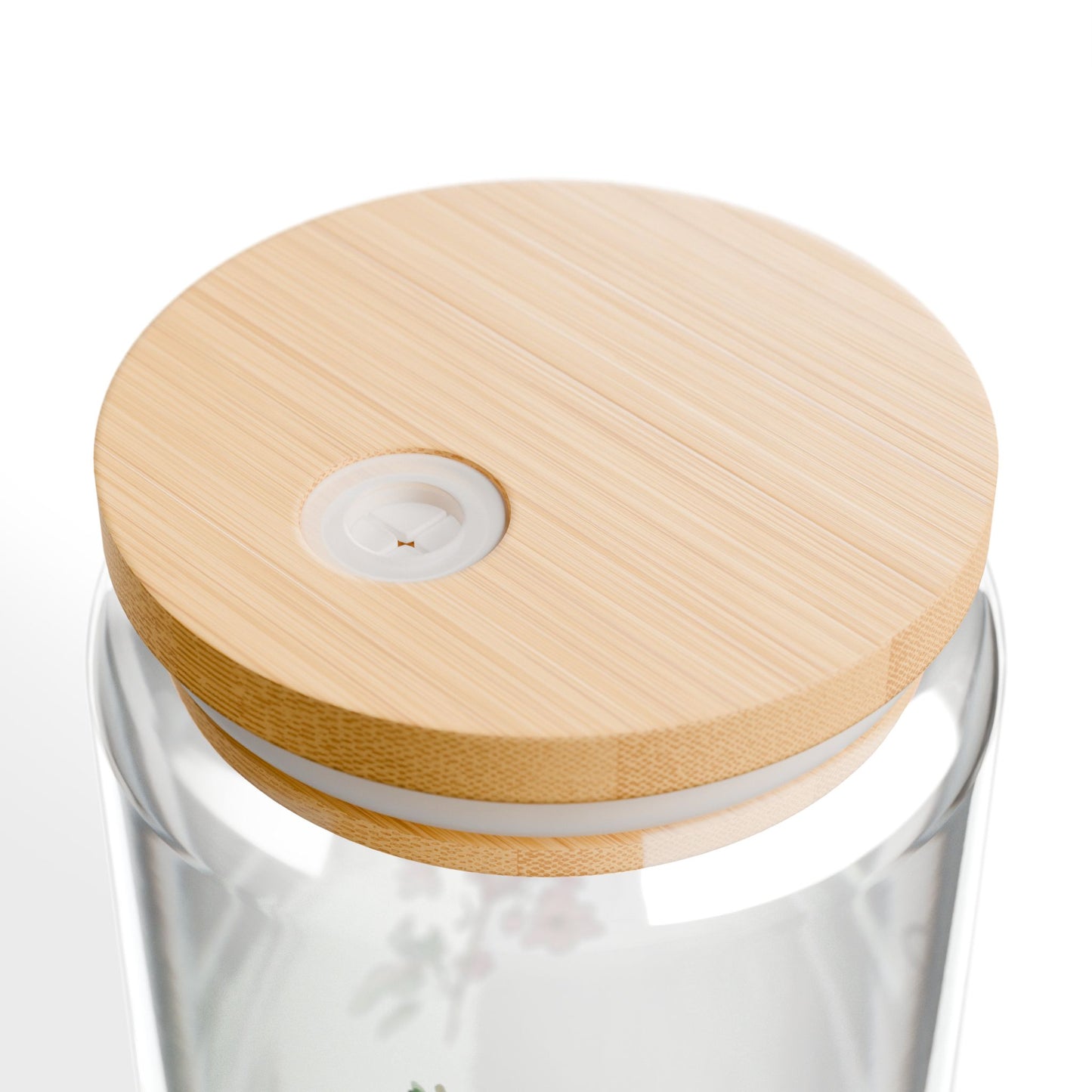 Floral Personalized Sipper Glass, Custom Drinkware, Eco-Friendly Beverage Container, Perfect for Weddings, Parties, Gifts