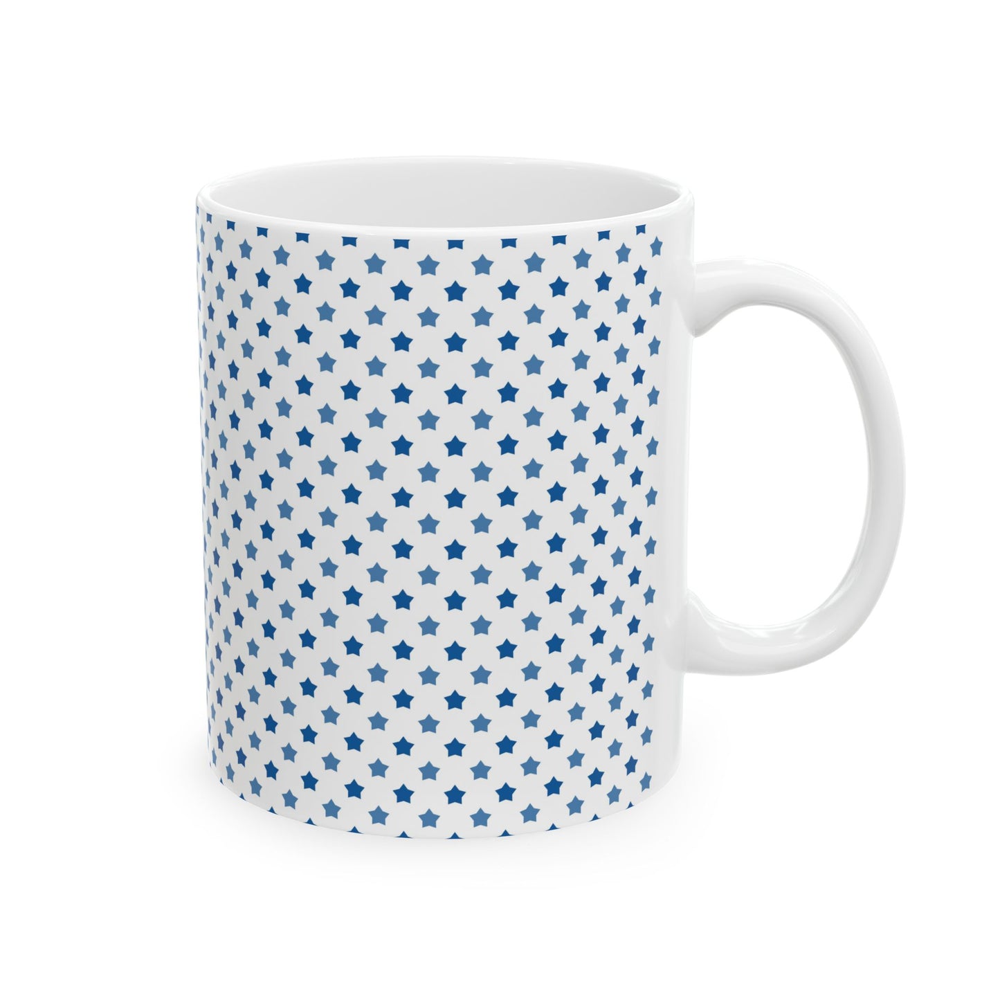 Starry Blue Ceramic Mug, Cute Coffee Cup, Gift for Her, Birthday Gift, Cozy Home Decor, Inspirational Drinkware