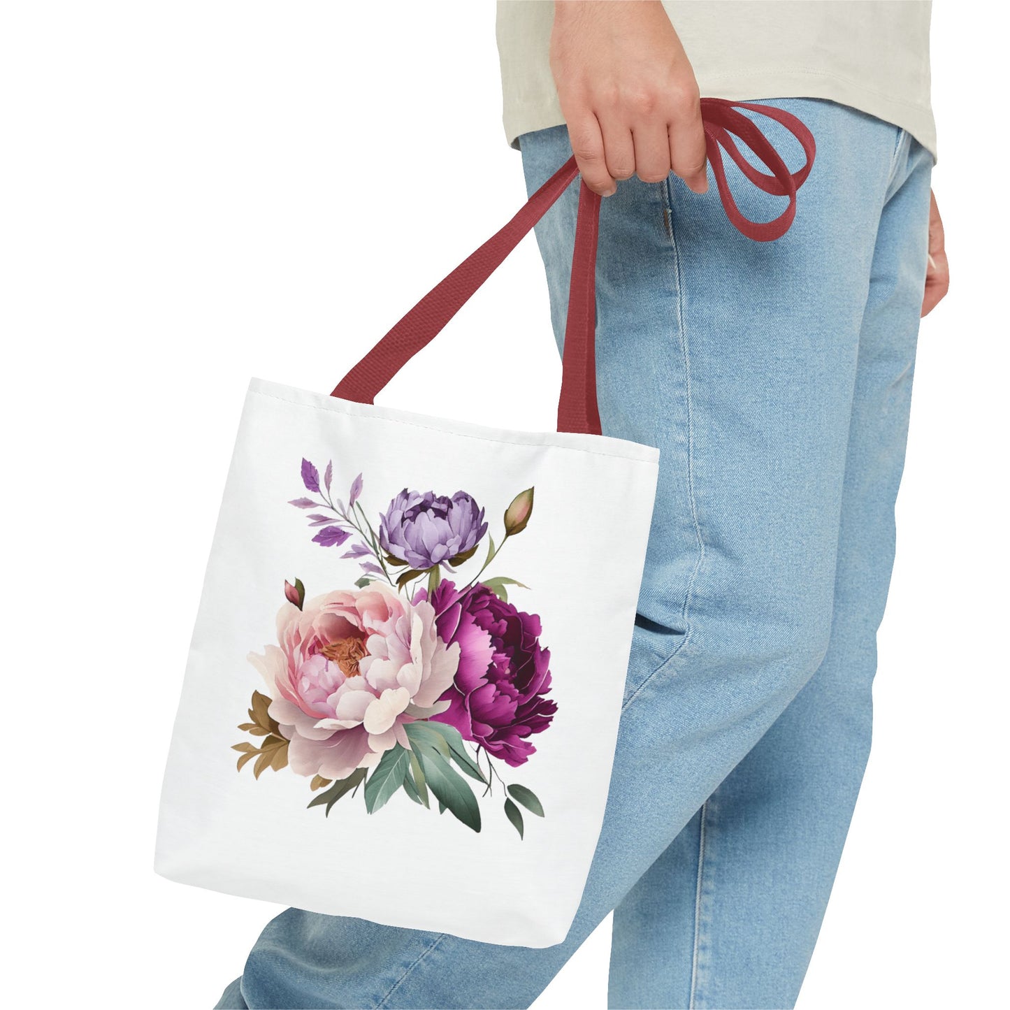 Floral Tote Bag, Botanical Shopping Tote, Eco-Friendly Grocery Bag, Chic Floral Purse, Mother's Day Gift, Spring Floral Carryall
