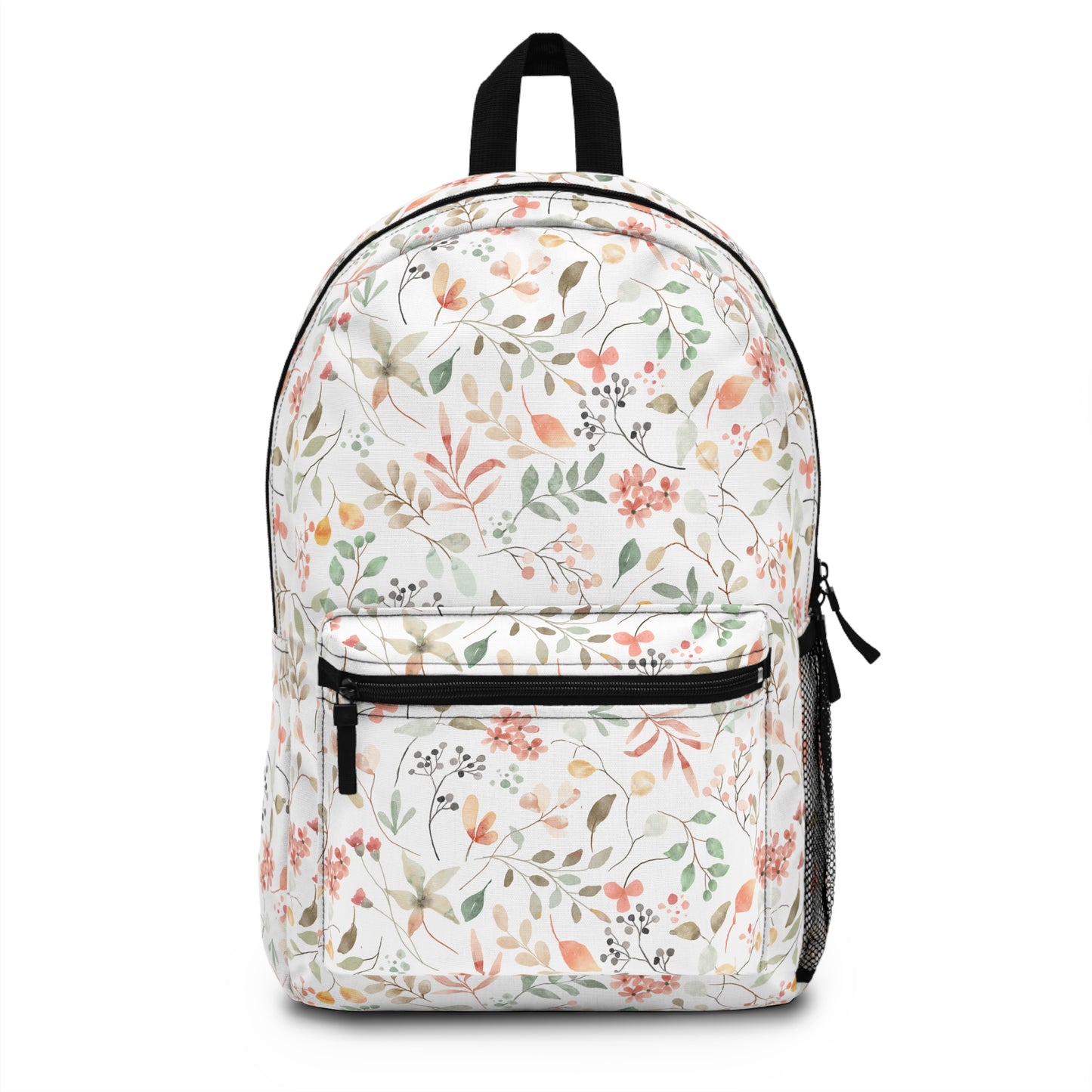 Floral Print Backpack, Stylish School Bag, Trendy Travel Backpack, Floral Design Book Bag, Perfect Gift for Students