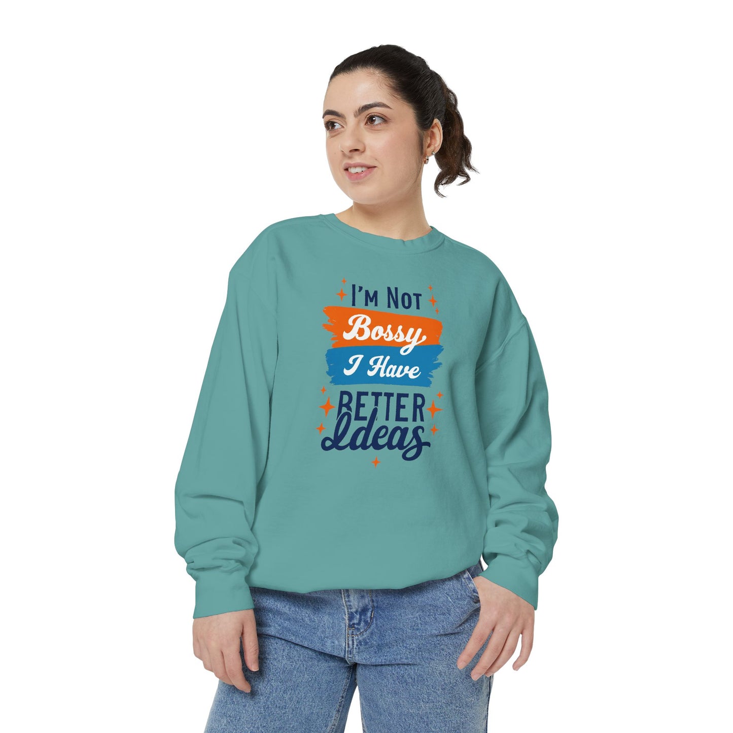 Bossy Ideas Unisex Sweatshirt - Cozy Gift for Friends, Funny Casual Wear, Unique Birthday Present, Relaxed Fit, Cool Motivational Apparel