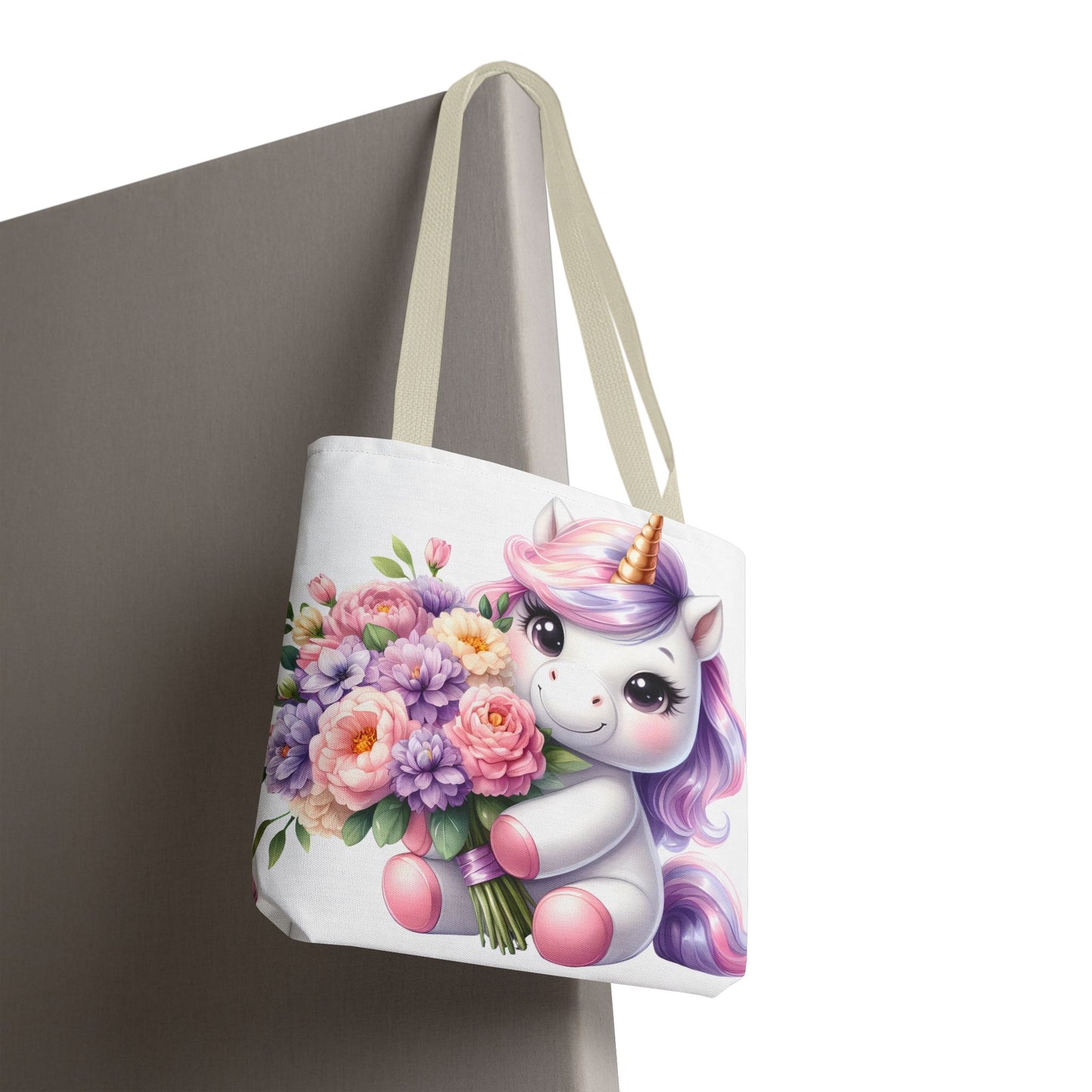 Cute Unicorn Tote Bag, Flower Girl Gift, Kids Birthday Party, Magical Purse for Women, Eco-Friendly Shopping Bag