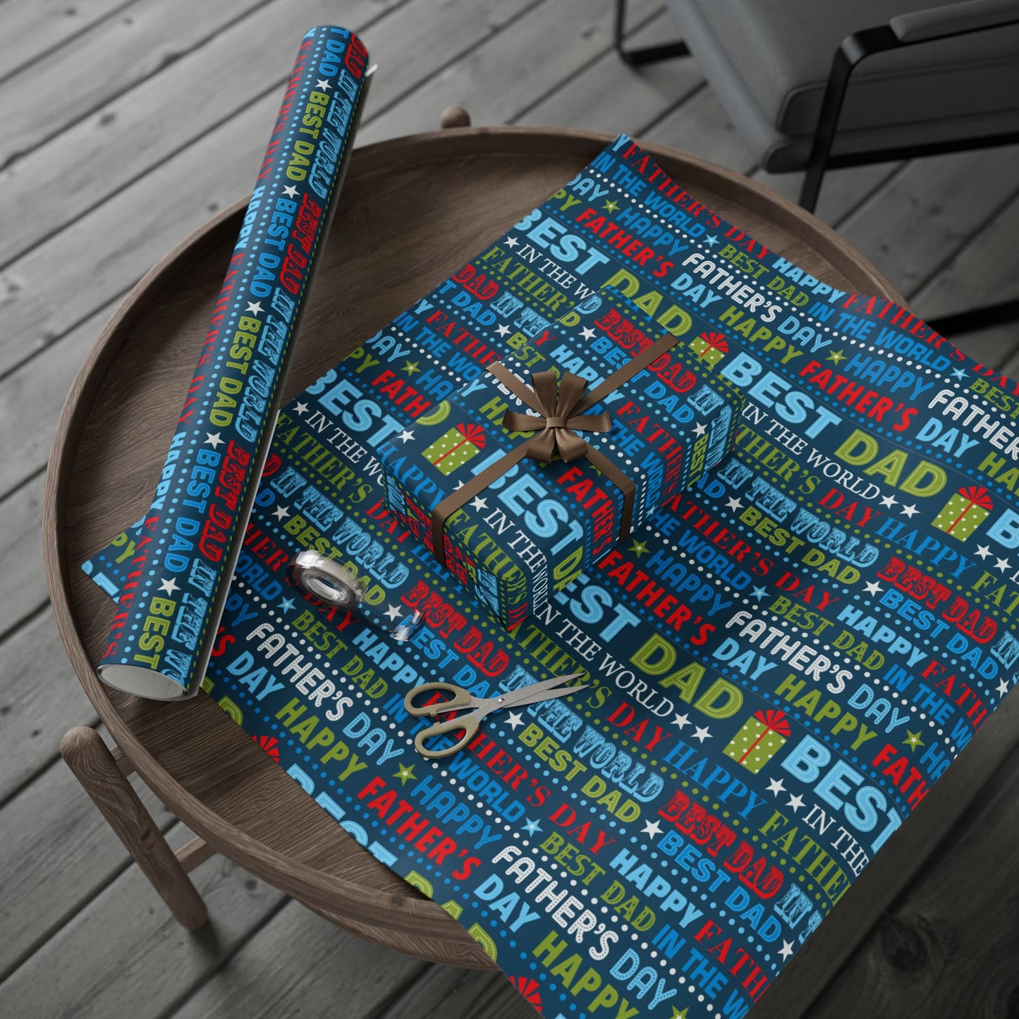 Father's Day Wrapping Paper, Festive Gift Wrap for Dads, Birthday Wrapping Paper, Best Dad Gift Wrap, Male Birthday Celebration