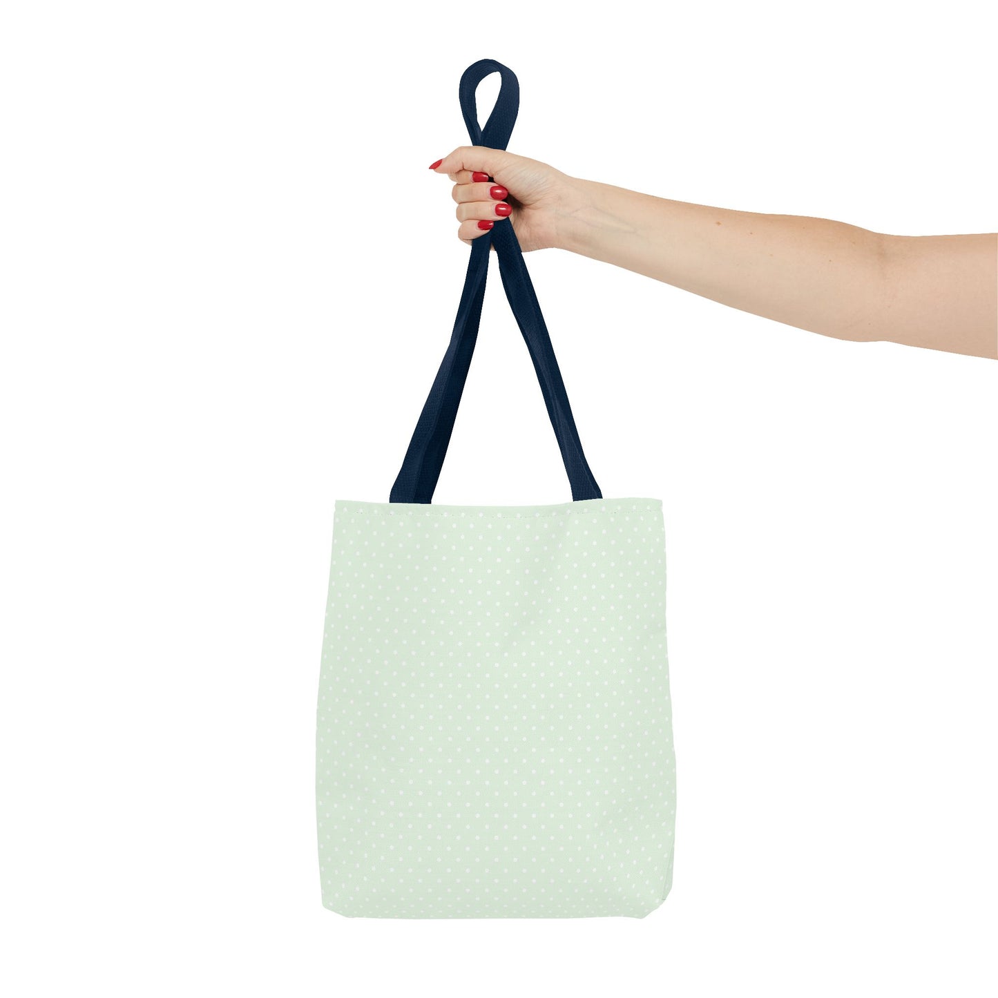 Mint Polka Dot Tote Bag | Stylish Eco-Friendly Day Bag, Beach Tote, Shopping Bag, Gift for Her, Everyday Purse