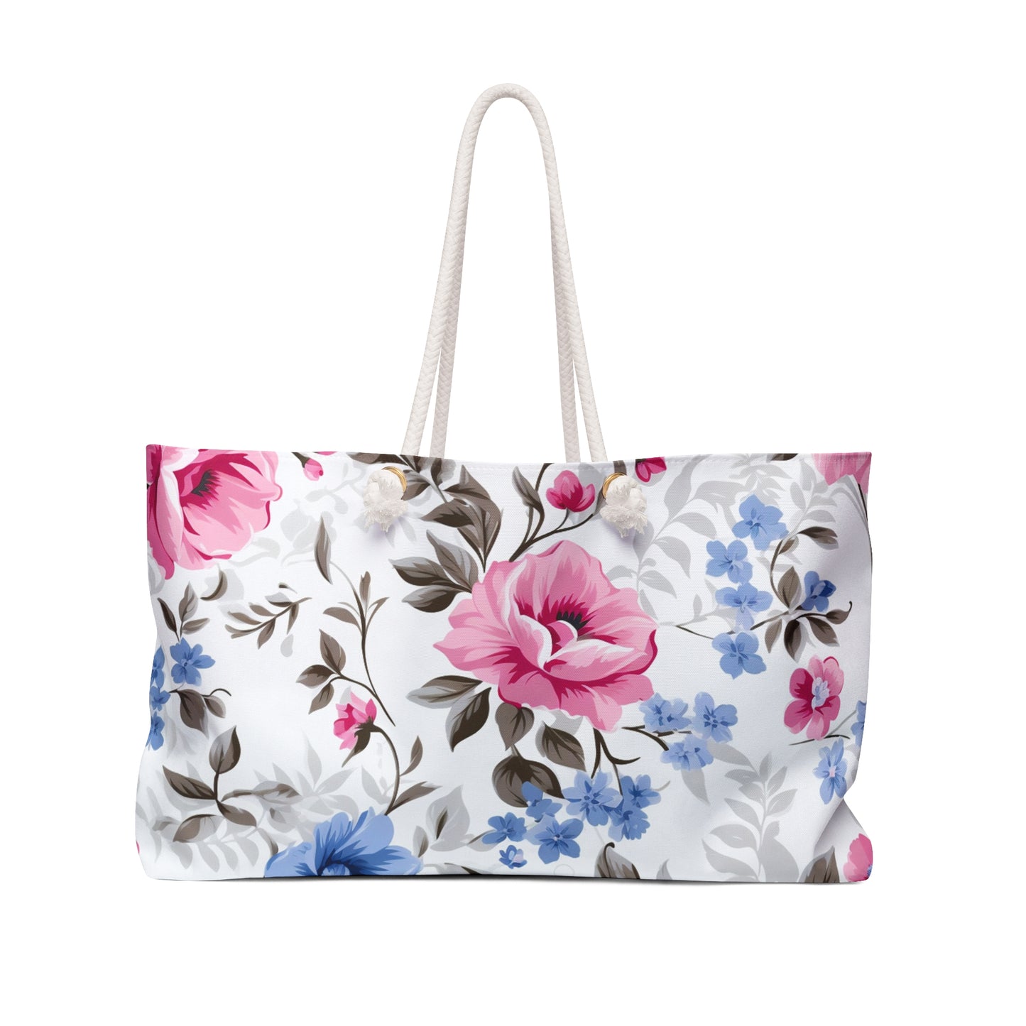 Floral Weekender Bag - Stylish Tote for Travel, Beach, Gym, Weekend Getaways, Versatile Storage