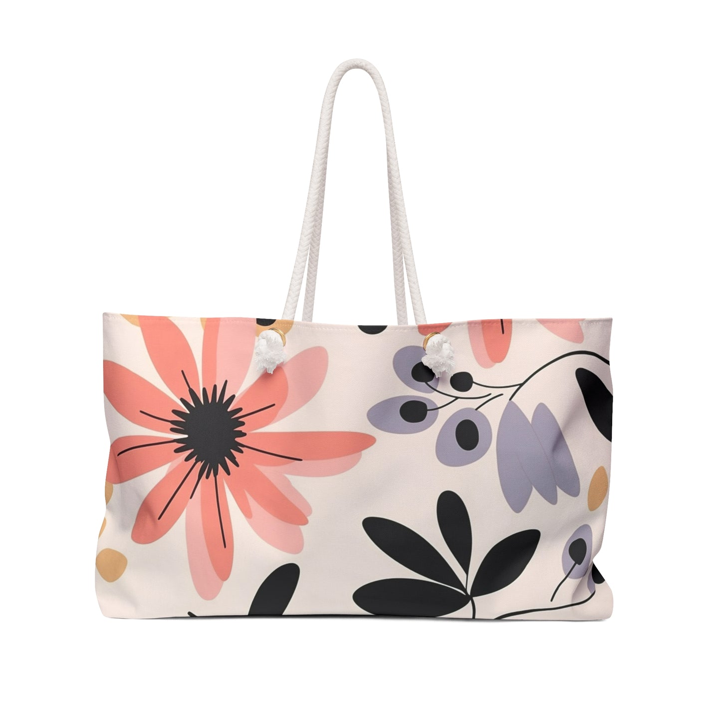 Floral Weekender Bag, Travel Tote, Beach Bag, Overnight Bag, Floral Design, Summer Accessories