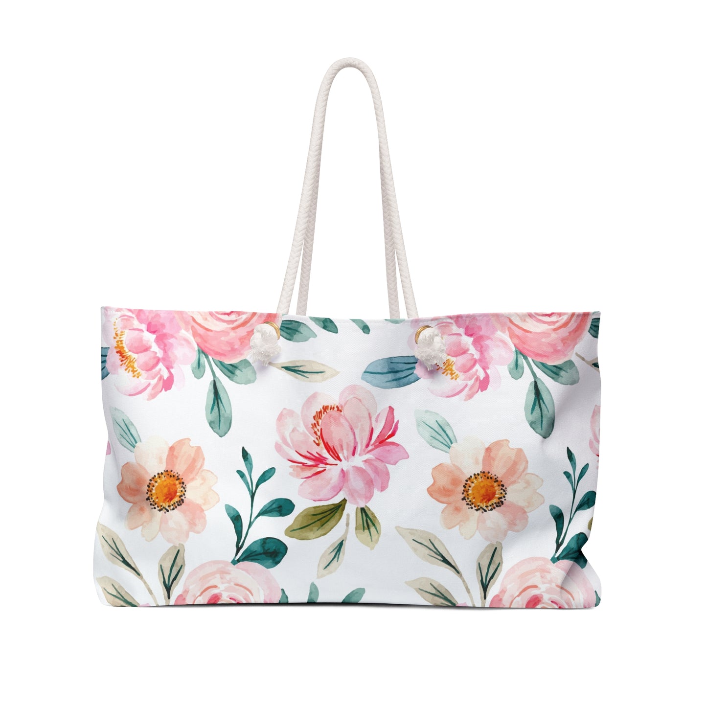 Floral Weekender Bag - Stylish Travel Tote, Weekend Getaway Essential, Summer Vibes, Floral Print, Vacation Accessories