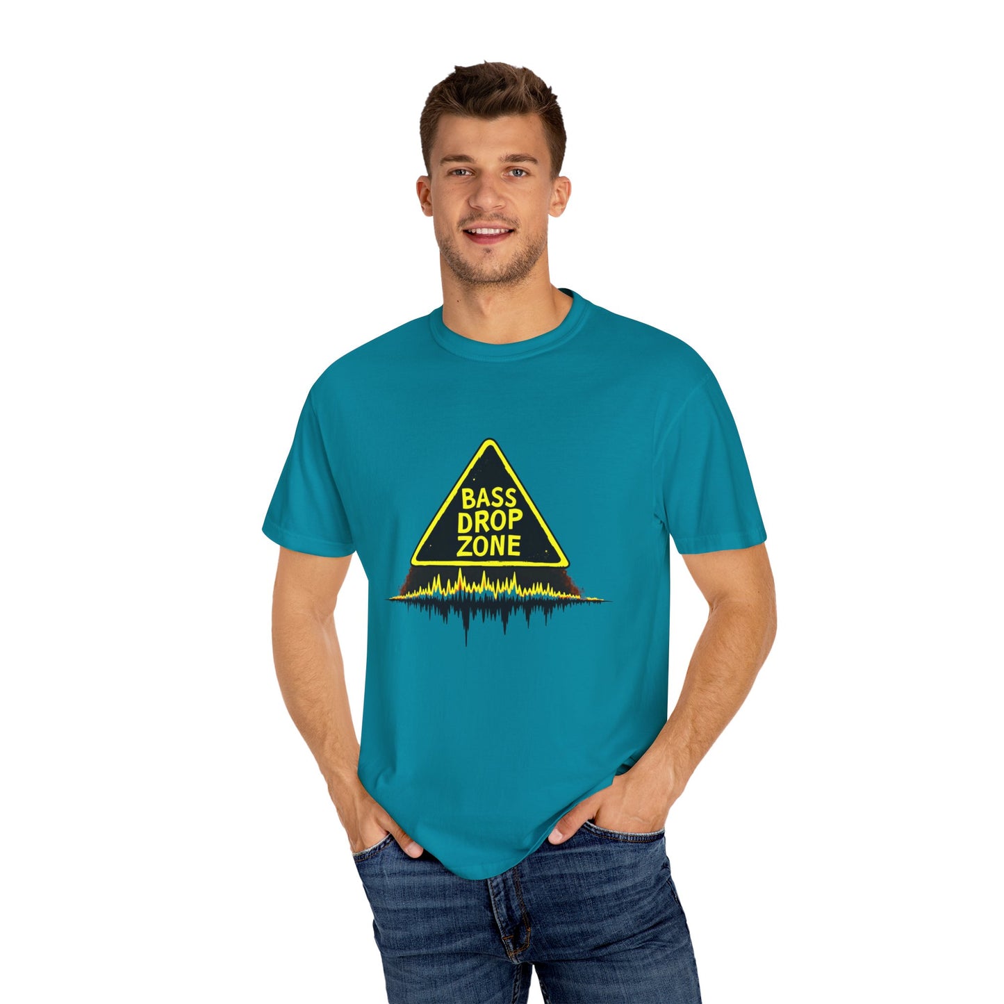 Bass Drop Zone Unisex T-Shirt, Music Lover Gift, Festival Apparel, Party Outfit, DJ Merchandise, Unique Graphic Tee