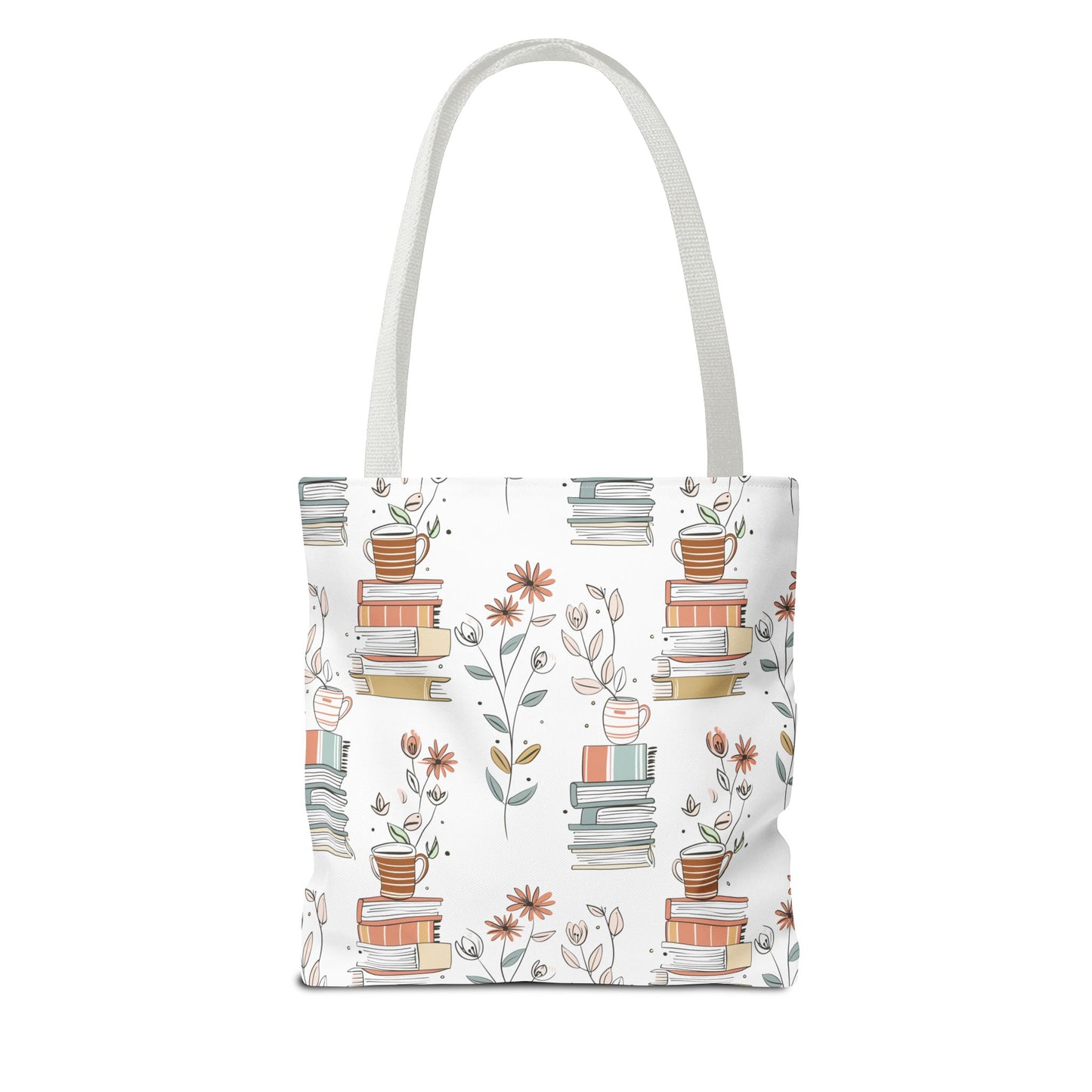 Book Lover's Floral Tote Bag, Perfect for Book Clubs, Library Visits, Eco-Friendly Gift, Reading Enthusiasts, Study Essentials