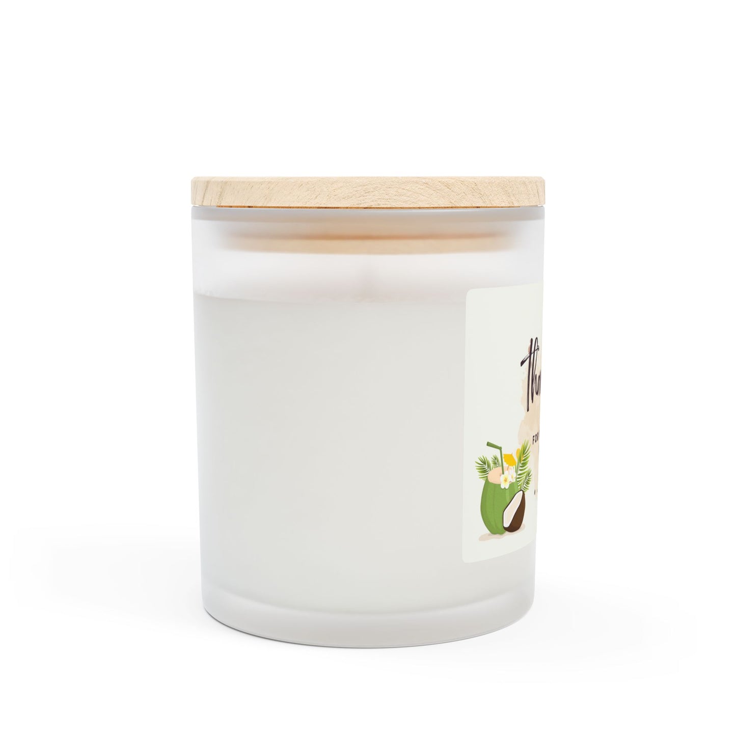 Personalized Thank You Candle - Frosted Glass 11oz