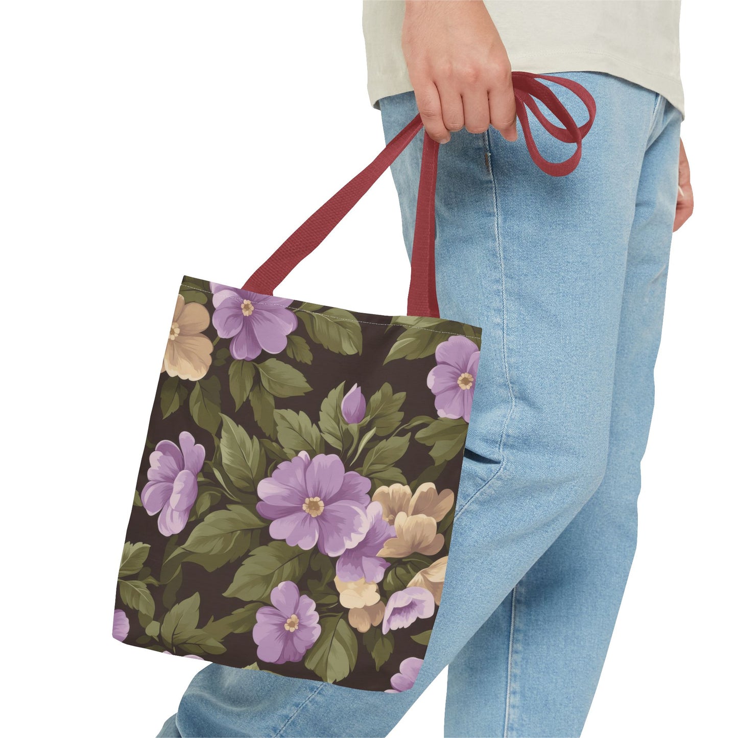 Floral Tote Bag, Stylish Shopping Bag, Eco-Friendly Carryall, Mother's Day Gift, Weekend Getaway Essential