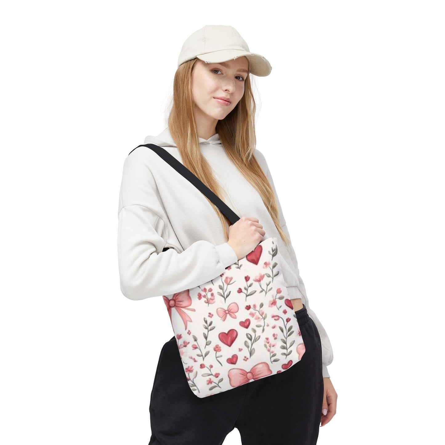 Romantic Floral Tote Bag, Perfect for Mother’s Day, Valentine's Day, Bridesmaid Gift, Everyday Use, Cute Shopping Bag