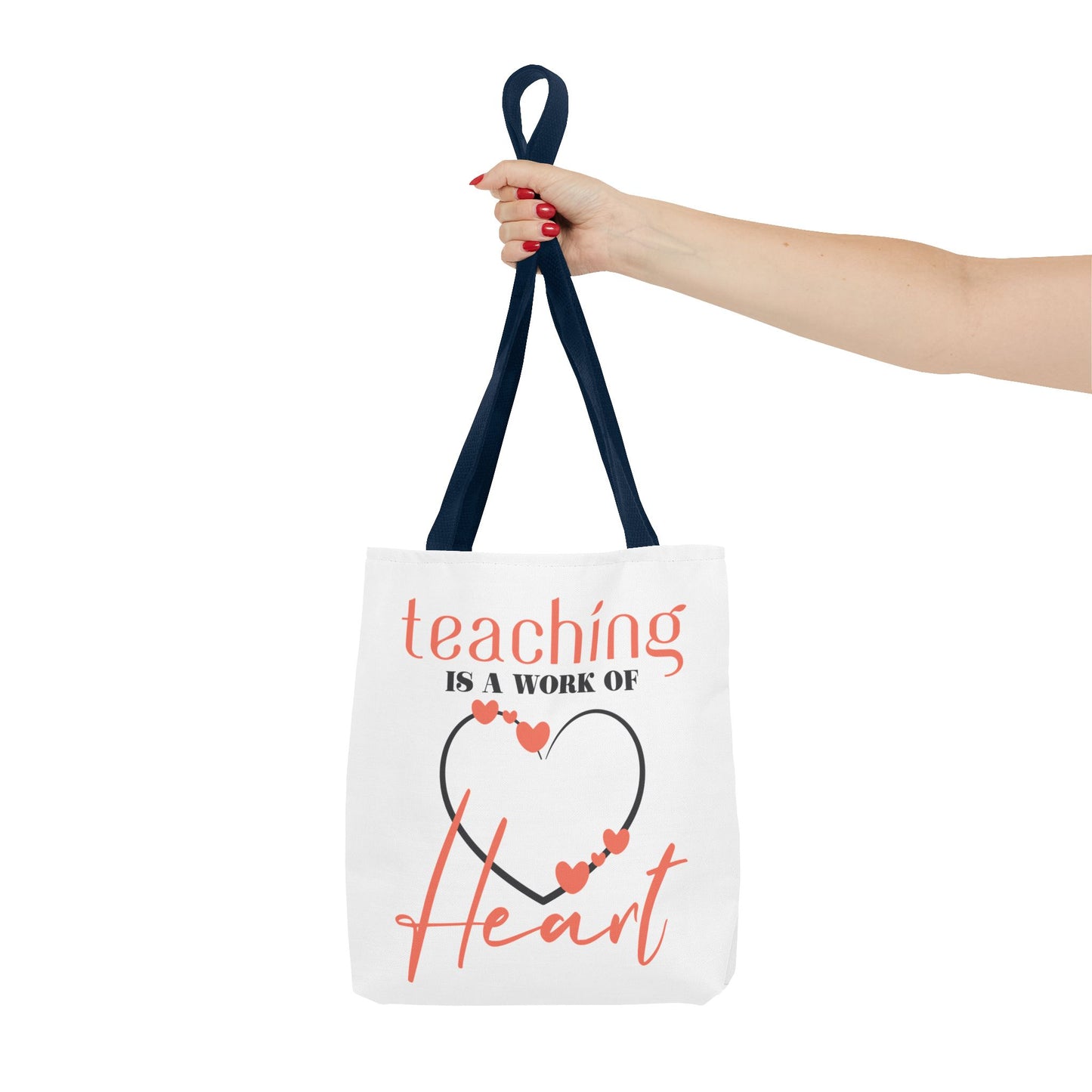 Teaching Tote Bag – A Work of Heart, Perfect for Teachers, Back to School, Classroom Essentials, Gift for Educators, Eco-Friendly Tote
