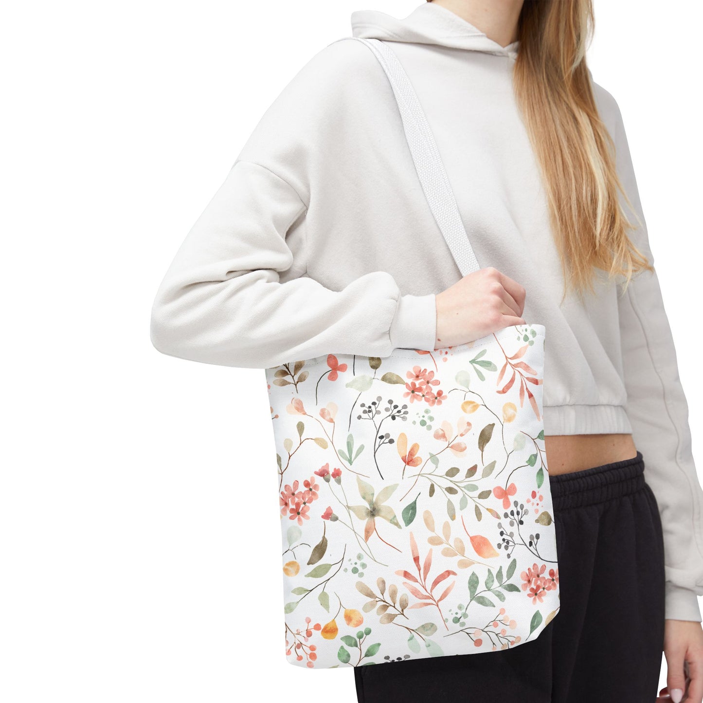 Floral Print Tote Bag | Eco-Friendly Shopping, Beach Trips, Travel, Gifts for Her, Everyday Carry