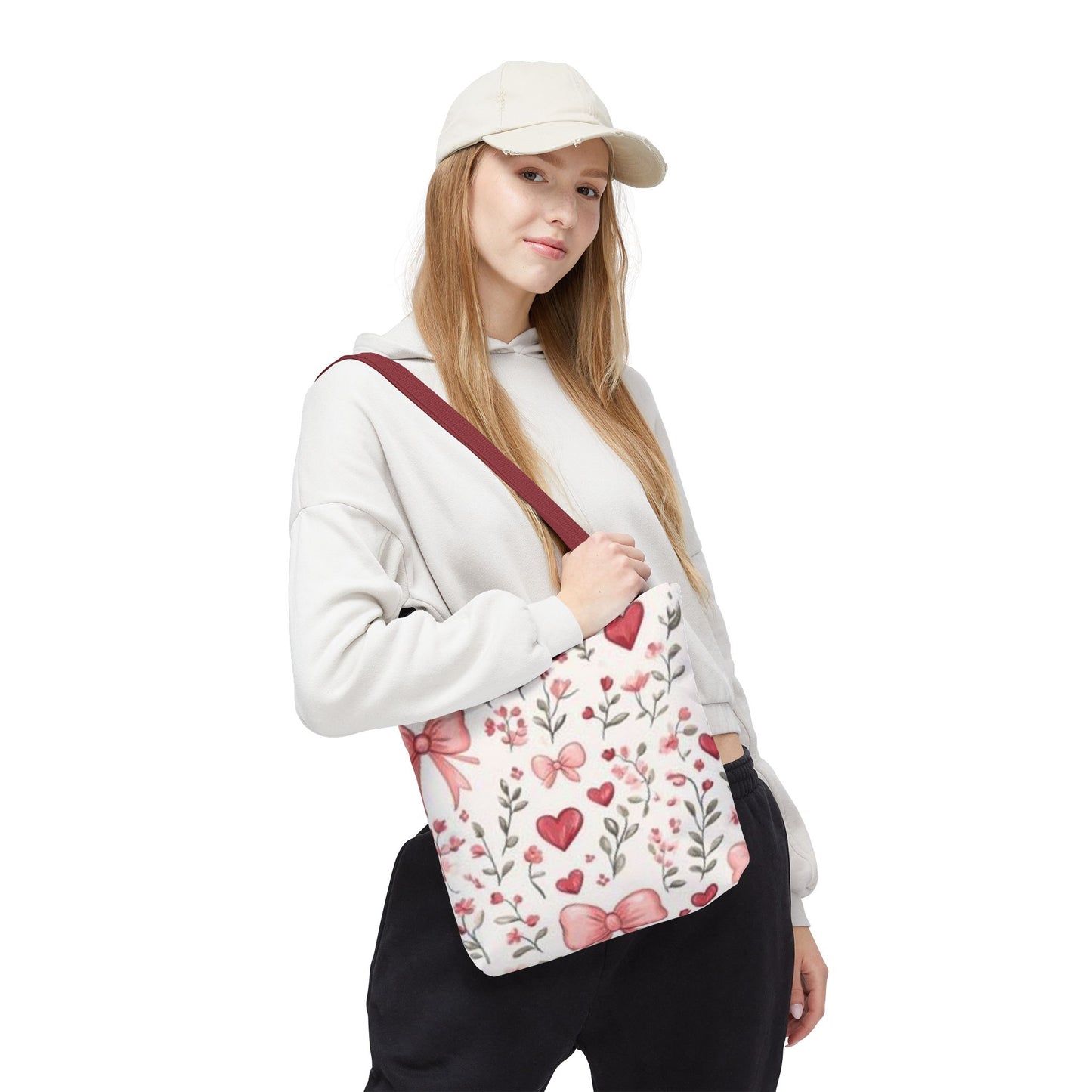Romantic Floral Tote Bag, Perfect for Mother’s Day, Valentine's Day, Bridesmaid Gift, Everyday Use, Cute Shopping Bag