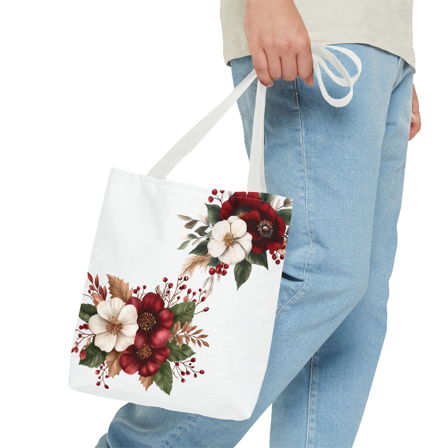 Chic Floral Tote Bag, Stylish Beach Bag, Eco-friendly Shopping Tote, Gift for Her, Summer Accessory, Flower Pattern Handbag