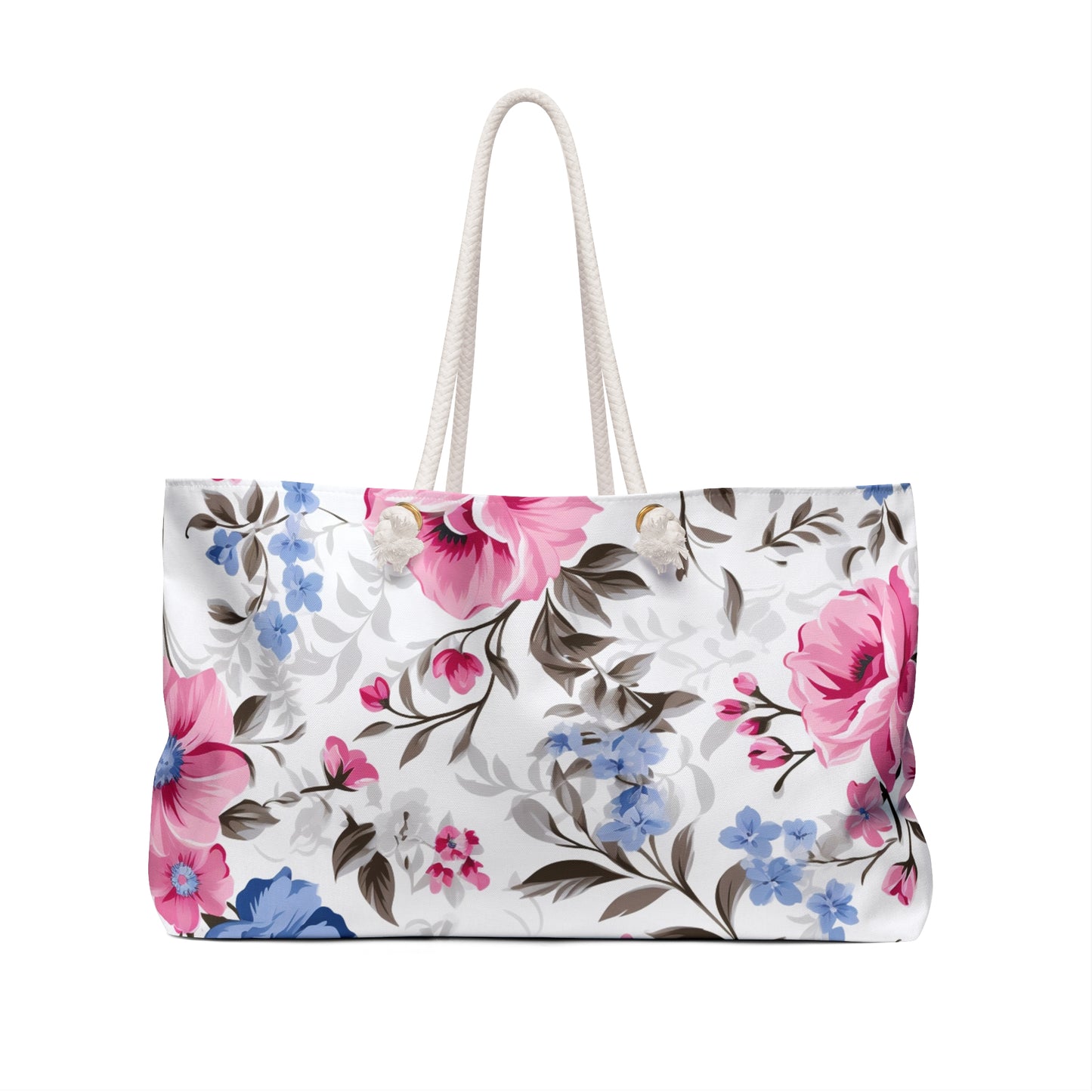 Floral Weekender Bag - Stylish Tote for Travel, Beach, Gym, Weekend Getaways, Versatile Storage