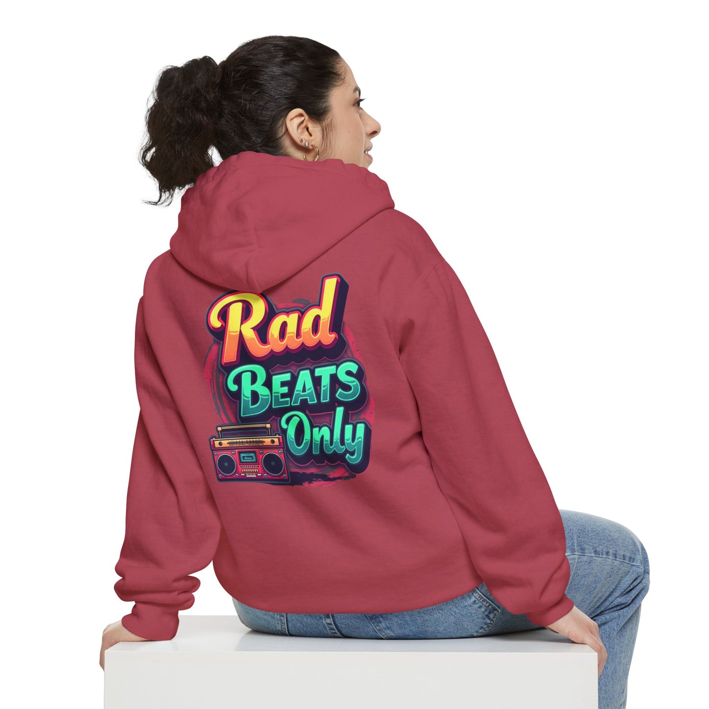 Rad Beats Unisex Hoodie, Music Lover Gift, Fun Retro Apparel, Unique Streetwear, Perfect for Casual Outfits