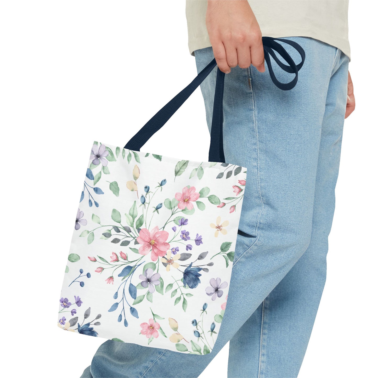 Floral Tote Bag | Stylish Carry-All for Everyday Use, Eco-Friendly Shopping, Beach Days, Spring Picnics, Gift for Moms