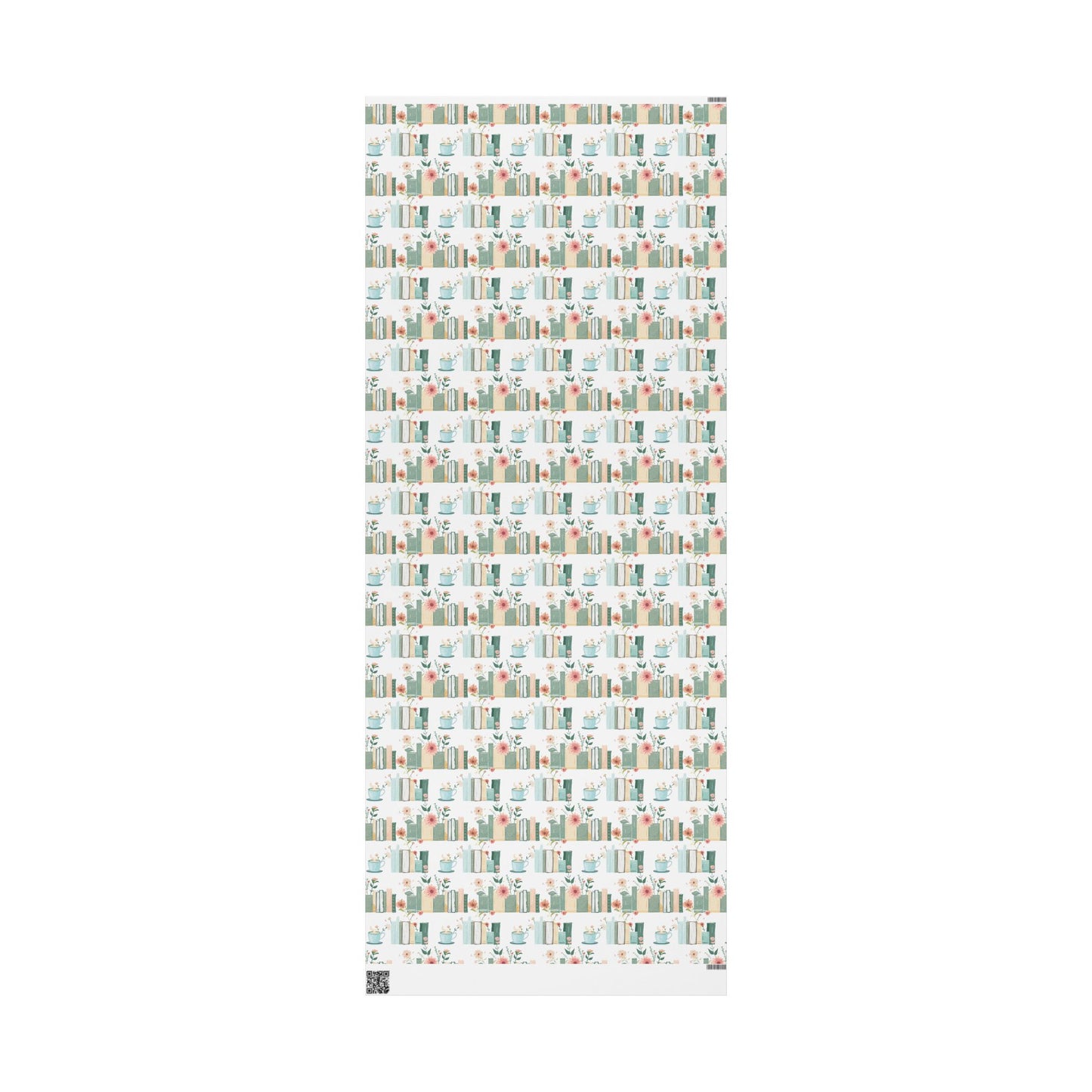 Botanical Book Themed Wrapping Paper - Book Lovers Gift Wrap, Floral Gift Paper for Birthdays, Anniversaries, Baby Showers, Literary Parties