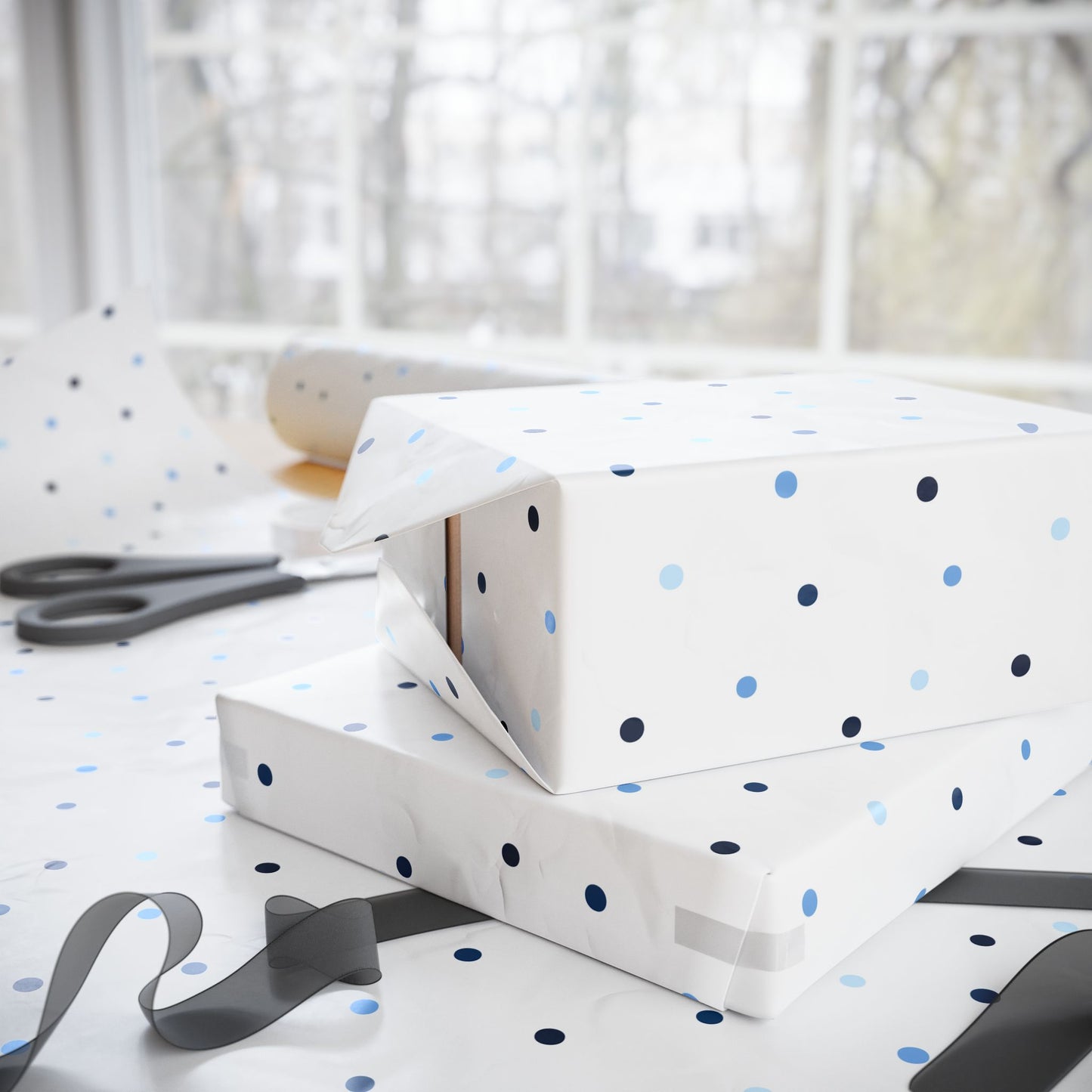 Elegant Polka Dot Wrapping Paper, Gift Wrap for All Occasions, Birthday, Holiday, Wedding, Baby Shower