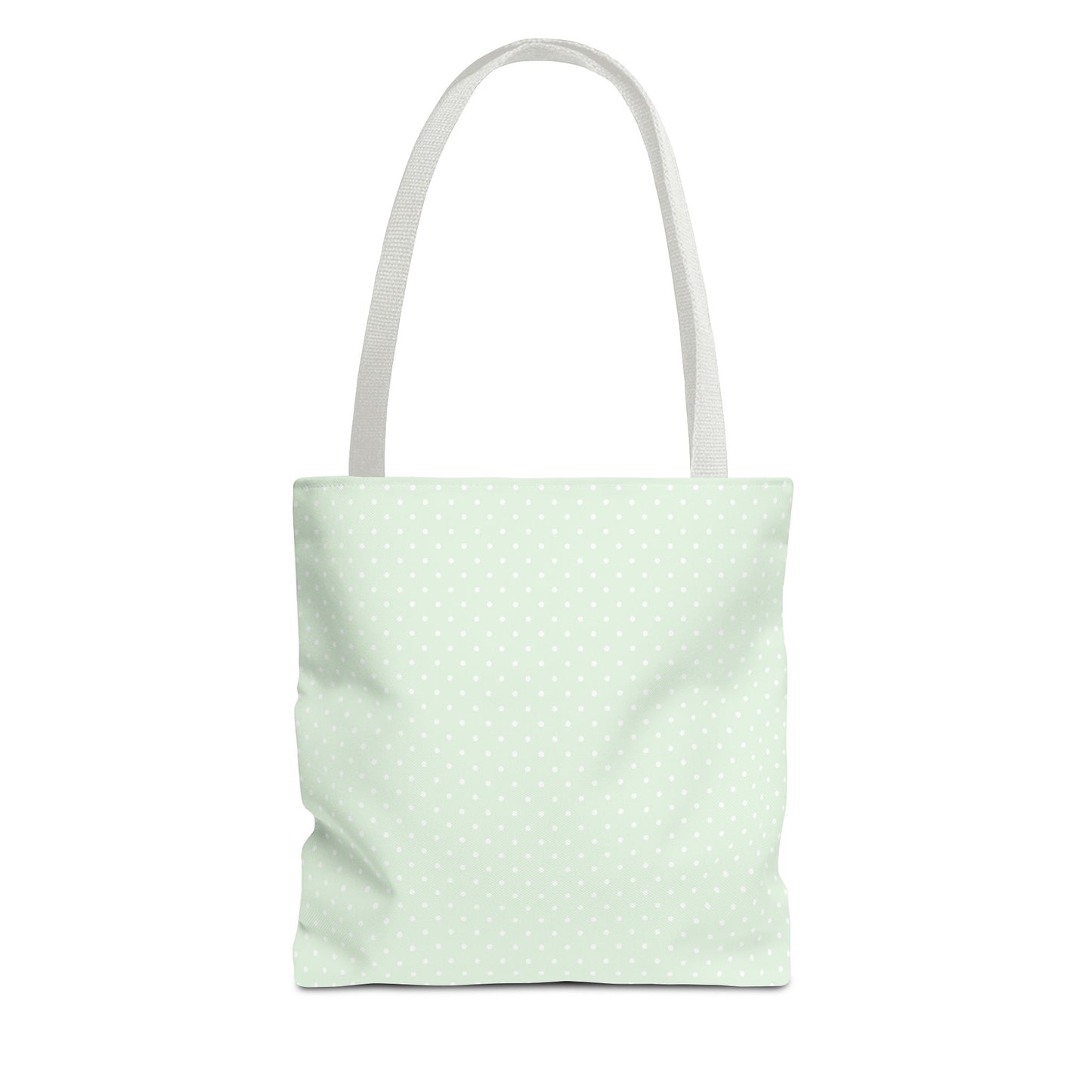 Mint Polka Dot Tote Bag | Stylish Eco-Friendly Day Bag, Beach Tote, Shopping Bag, Gift for Her, Everyday Purse