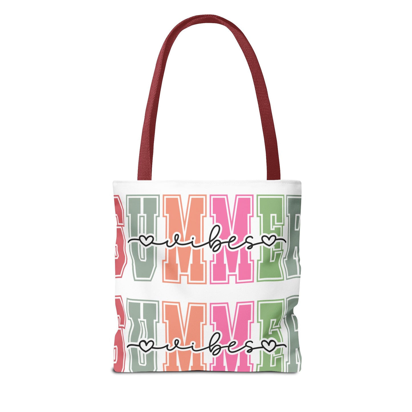 Colorful Summer Vibes Tote Bag, Beach Bag, Shopping Tote, Eco-Friendly Carryall, Vacation Essentials