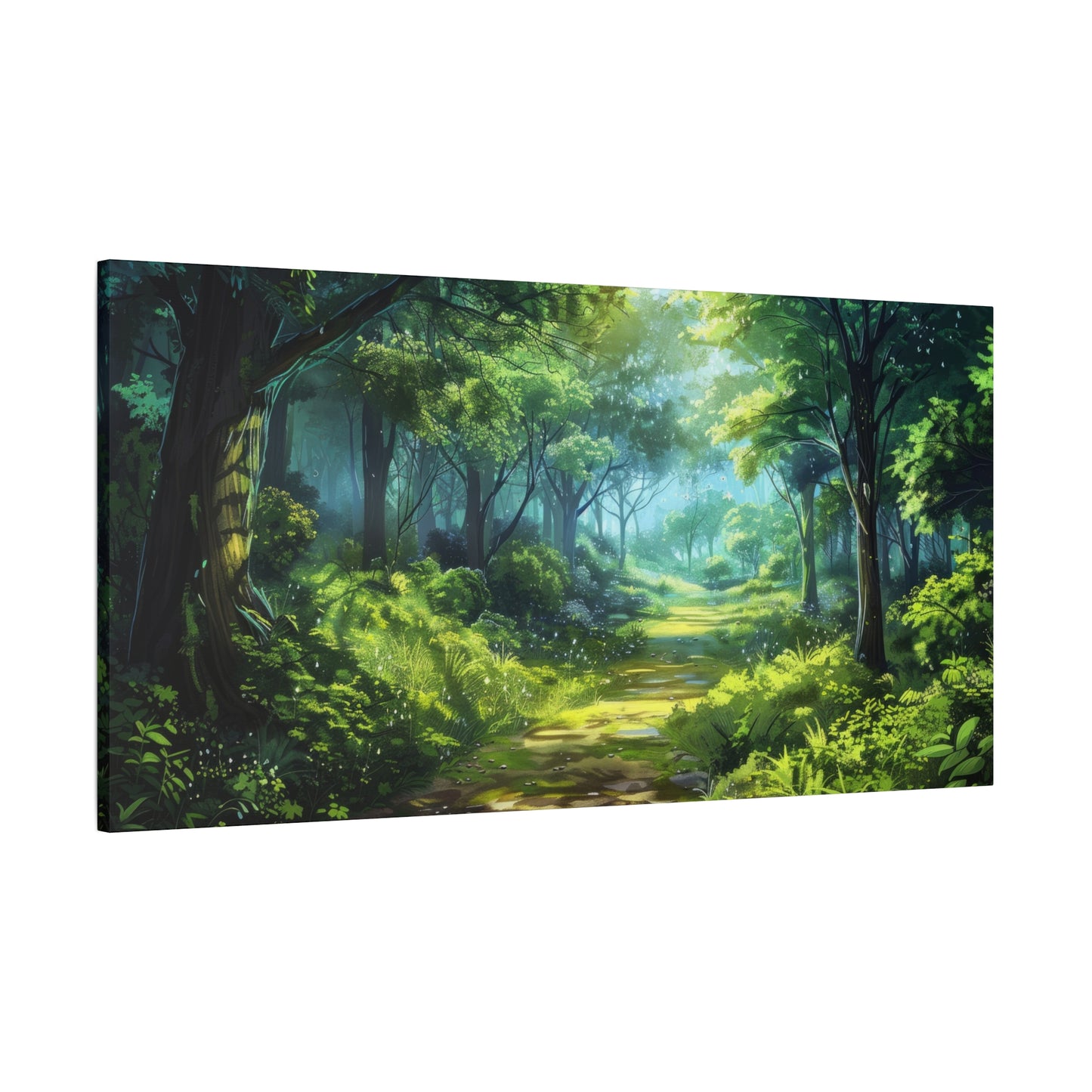 Serene Forest Canvas Print, Nature Wall Art, Home Decor, Gift for Nature Lovers, Eco-Friendly Artwork, Meditation Decoration