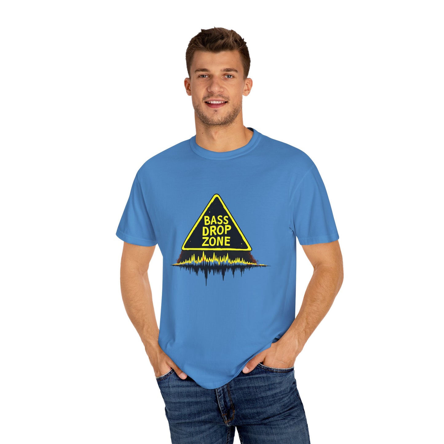 Bass Drop Zone Unisex T-Shirt, Music Lover Gift, Festival Apparel, Party Outfit, DJ Merchandise, Unique Graphic Tee