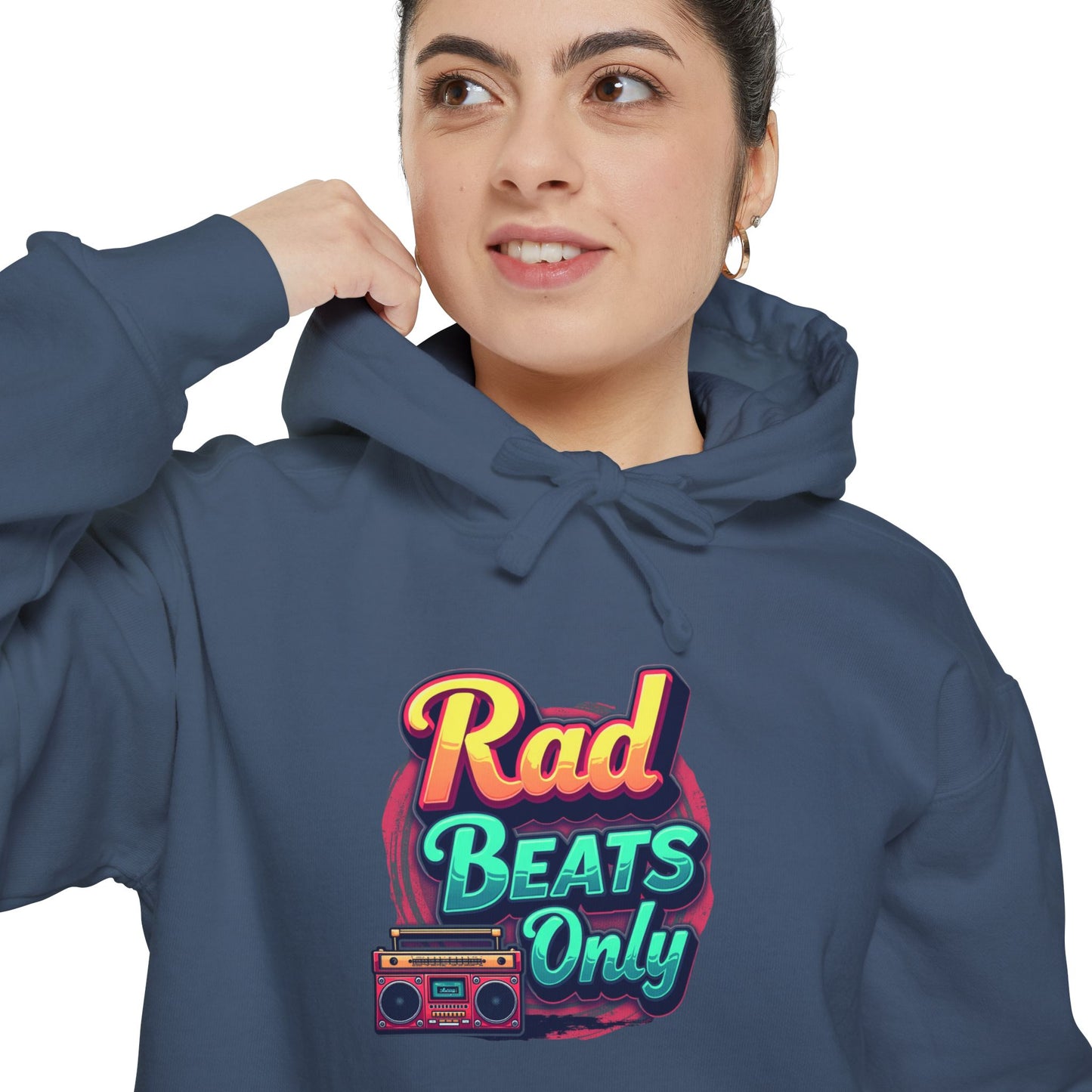 Rad Beats Unisex Hoodie, Music Lover Gift, Fun Retro Apparel, Unique Streetwear, Perfect for Casual Outfits