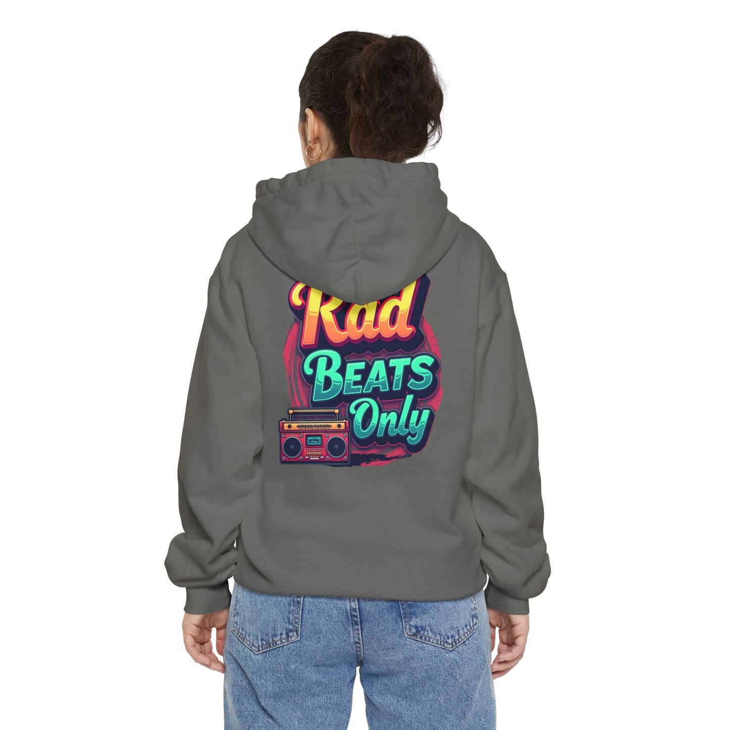 Rad Beats Unisex Hoodie, Music Lover Gift, Fun Retro Apparel, Unique Streetwear, Perfect for Casual Outfits