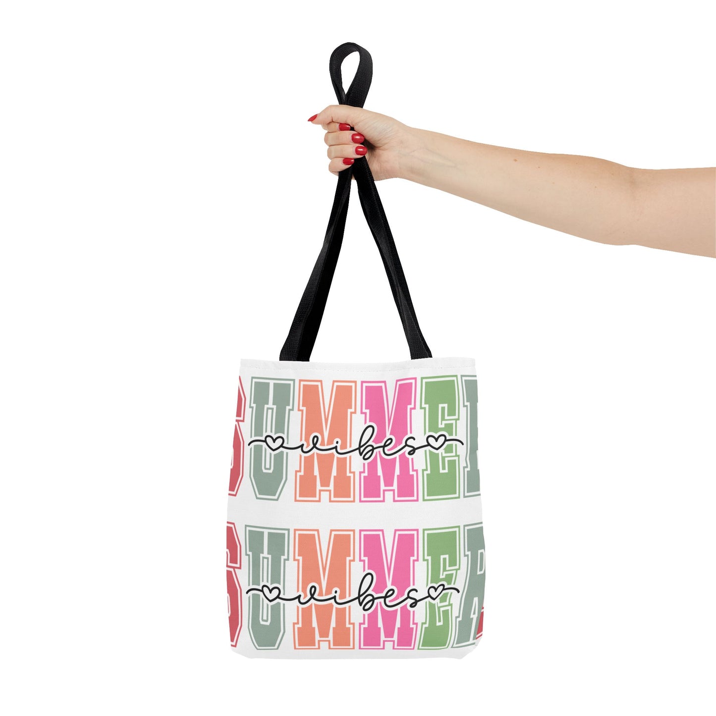Colorful Summer Vibes Tote Bag, Beach Bag, Shopping Tote, Eco-Friendly Carryall, Vacation Essentials
