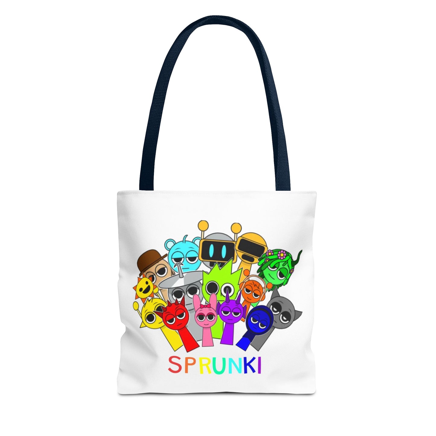 Fun Character Tote Bag – Sprunki Design, Cute Shopping Bag, Colorful Art Tote, Gift for Kids, Cartoon Lovers