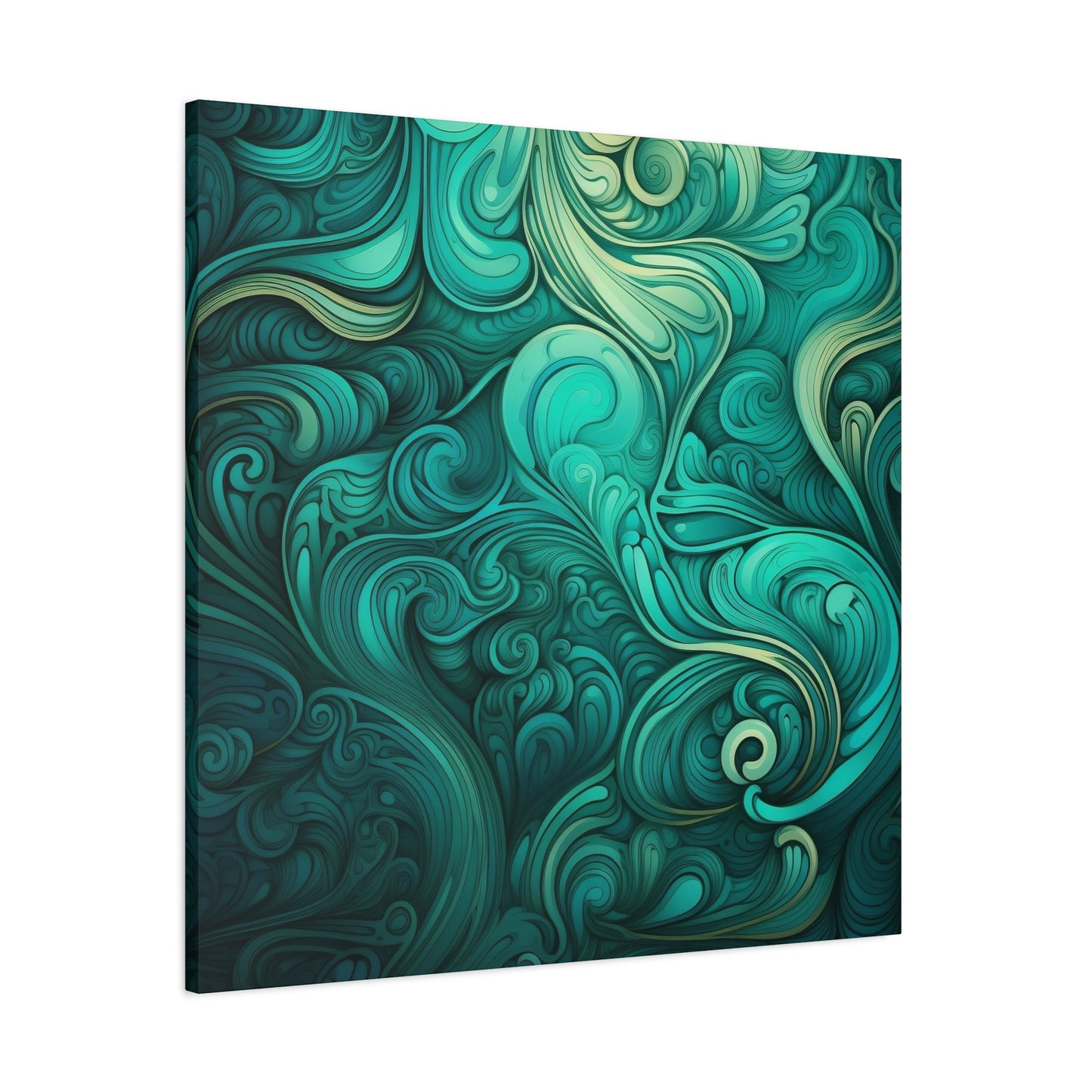 Artistic Stretched Canvas Wall Art, Modern Home Décor, Abstract Swirl Design, Living Room Decoration, Unique Gift for Art Lovers