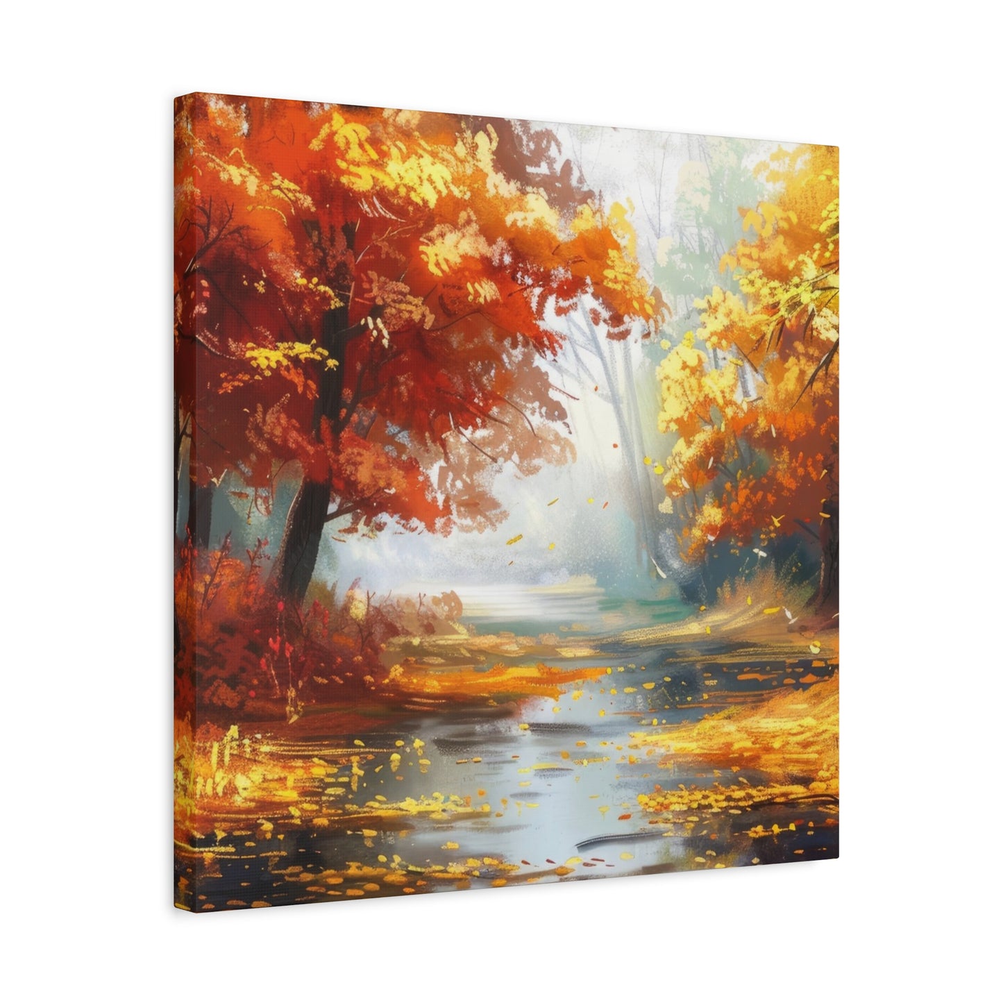 Autumn Serenity Canvas Art, Fall Decor, Nature Wall Art, Seasonal Home Decoration, Cozy Living Room Art