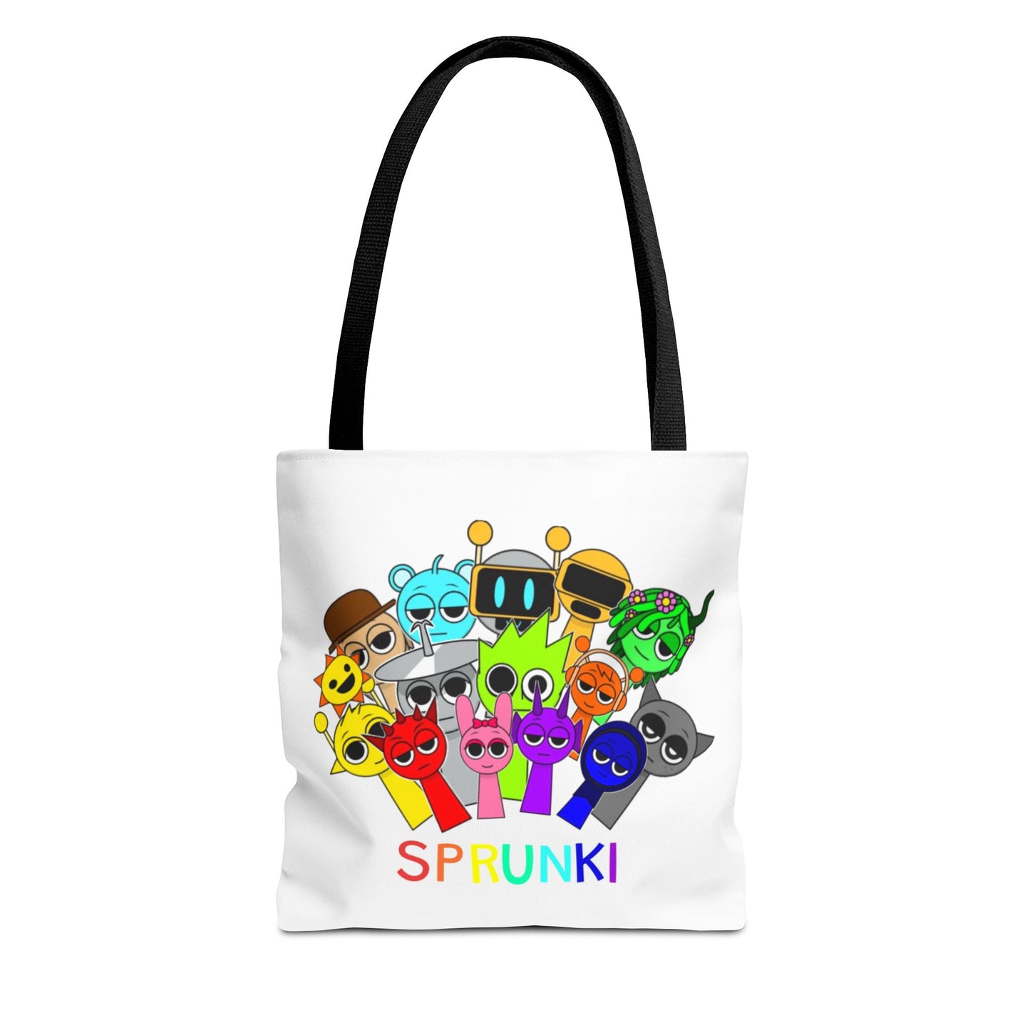 Fun Character Tote Bag – Sprunki Design, Cute Shopping Bag, Colorful Art Tote, Gift for Kids, Cartoon Lovers